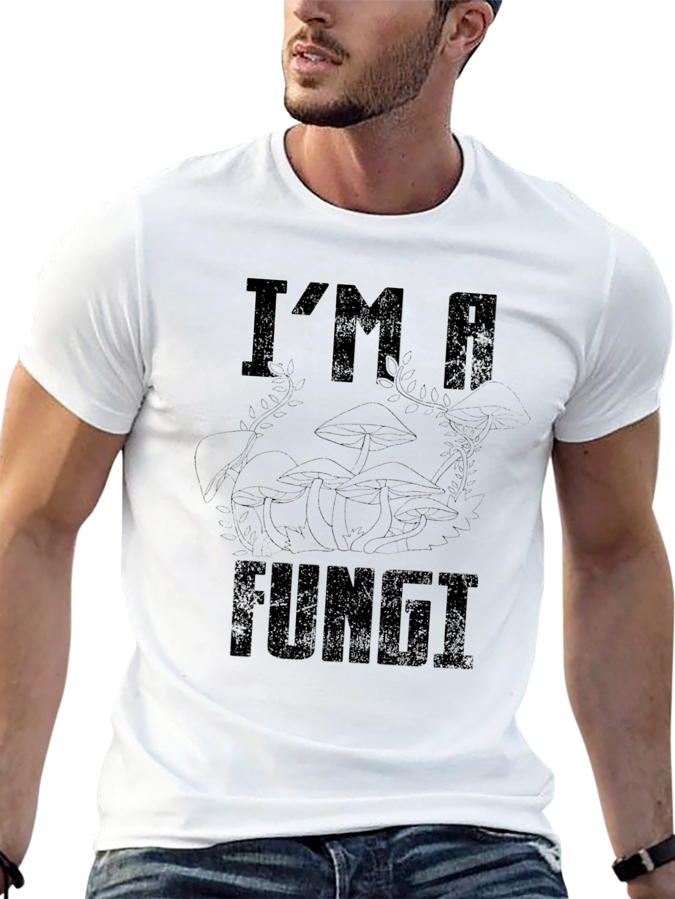 Black I'm A Fungi T-Shirt - Unique Mushroom Graphic Tee view 13