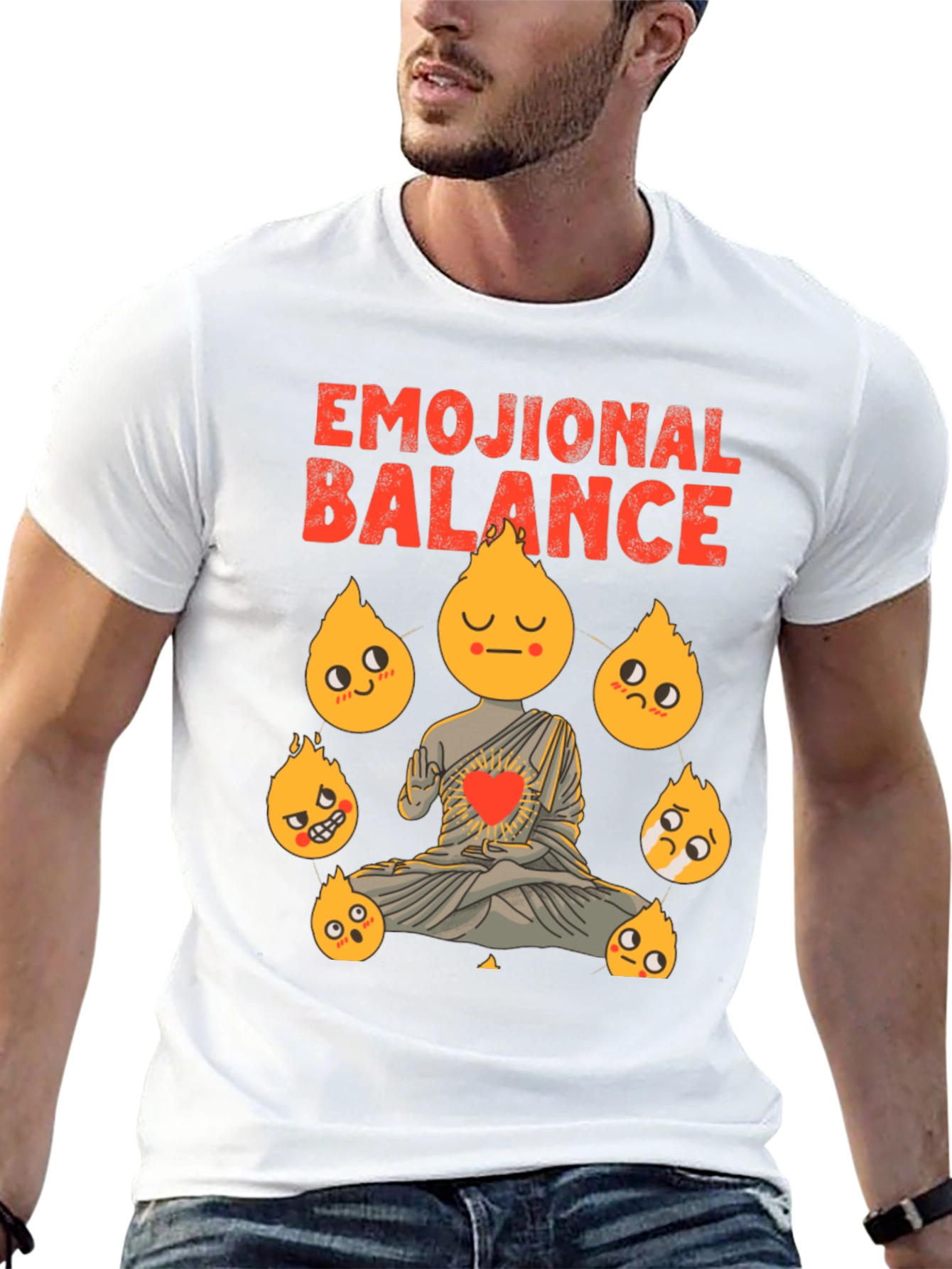 Black Emotional Balance Graphic Tee view 13