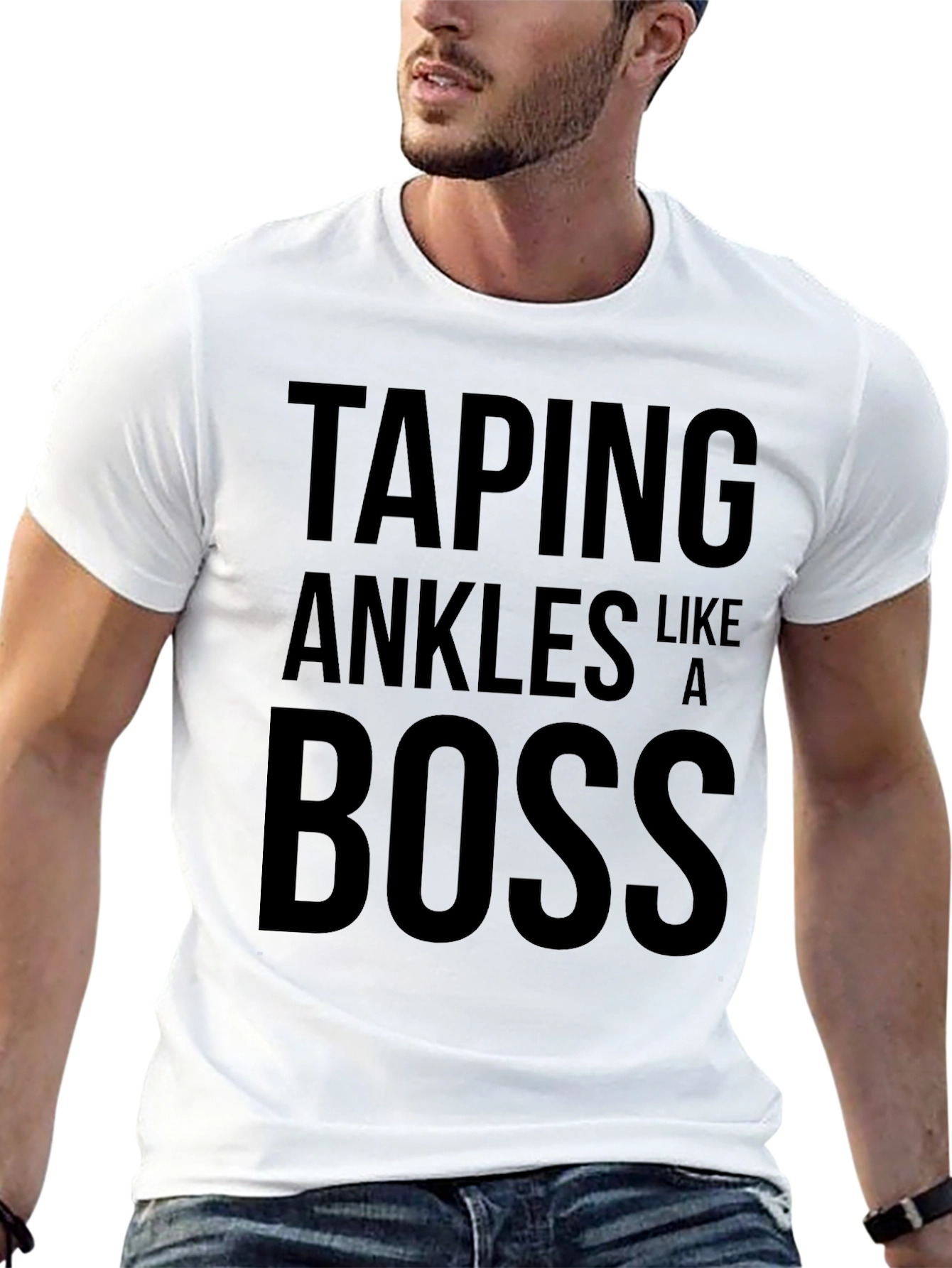Black Taping Ankles Like a BOSS Black T-Shirt view 13