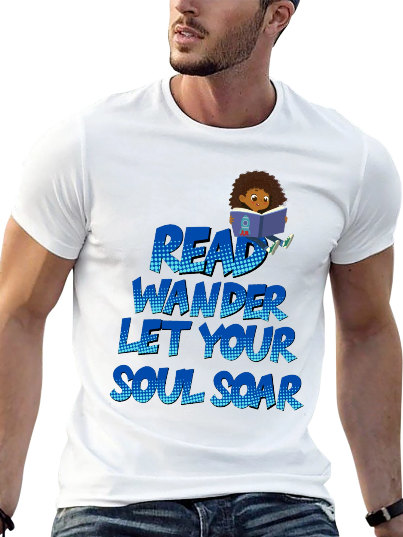 Black Read Wander Soul Soar Black T-Shirt view 13