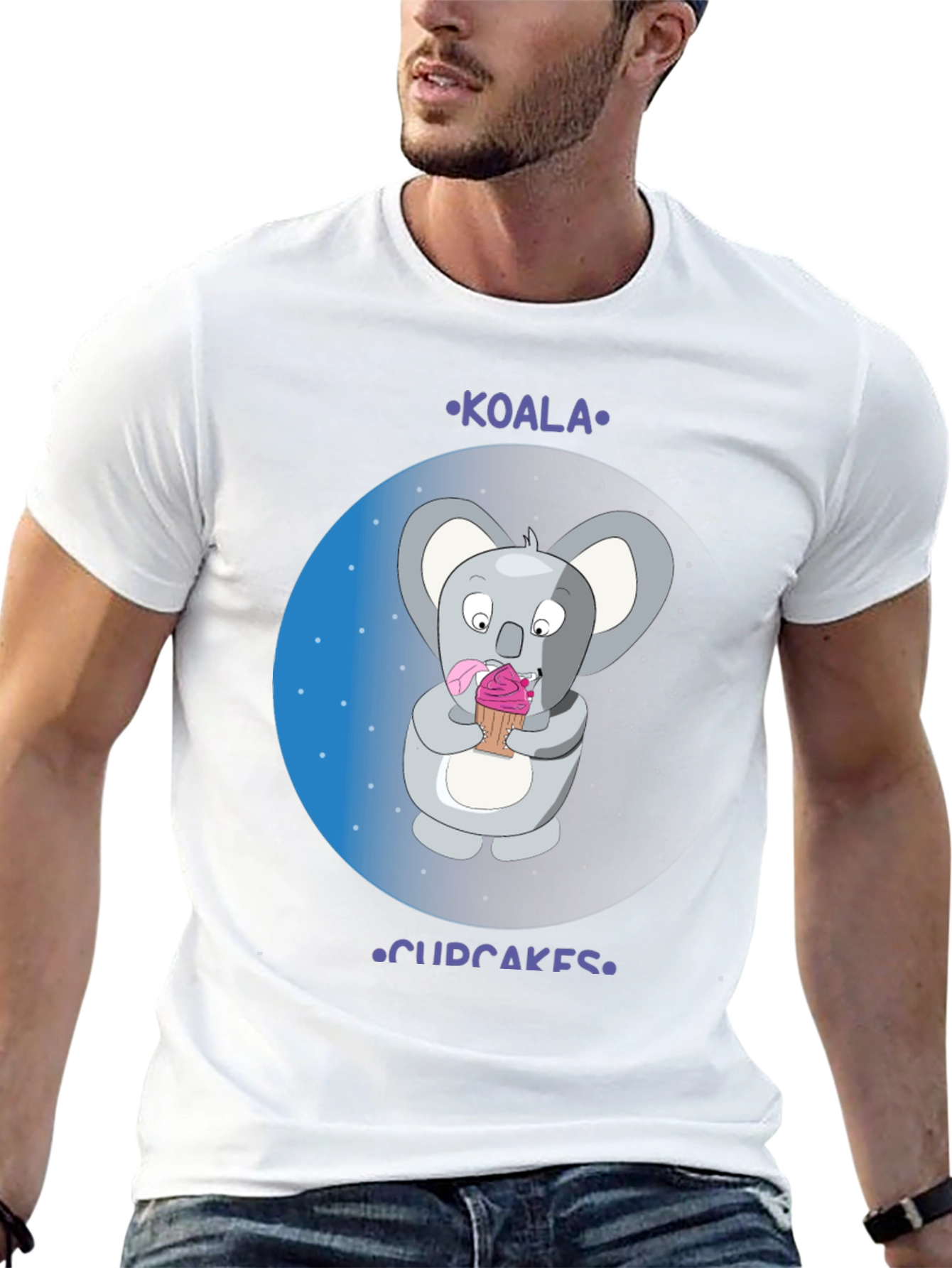 Black Koala Cupcakes Black T-Shirt view 13