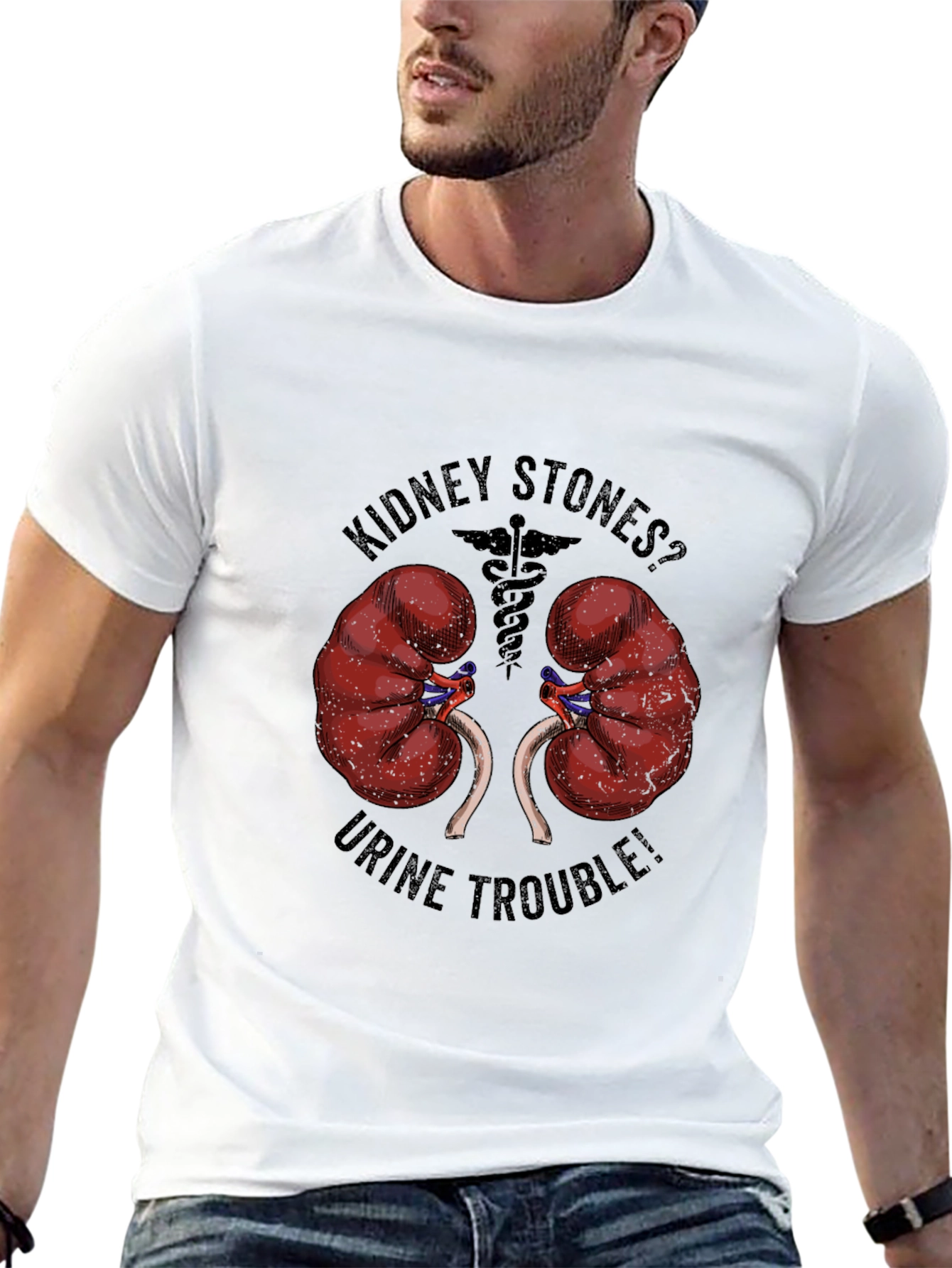 Black Kidney Stones? Urine Trouble! Funny Graphic Tee view 13