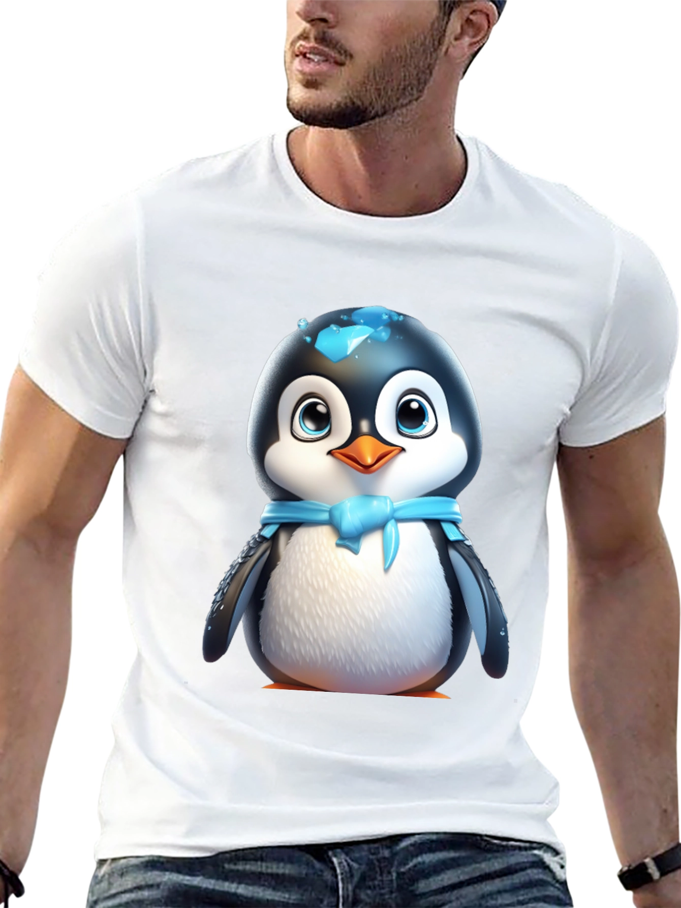 Cute Cartoon Penguin T-Shirt - 13