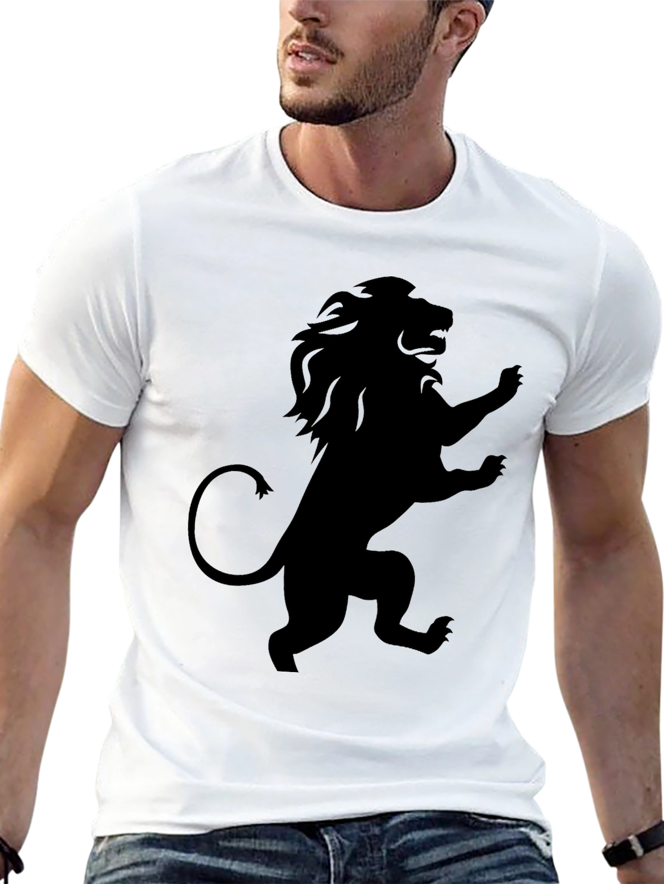 Black Lion Rampant Graphic T-Shirt - Black view 13