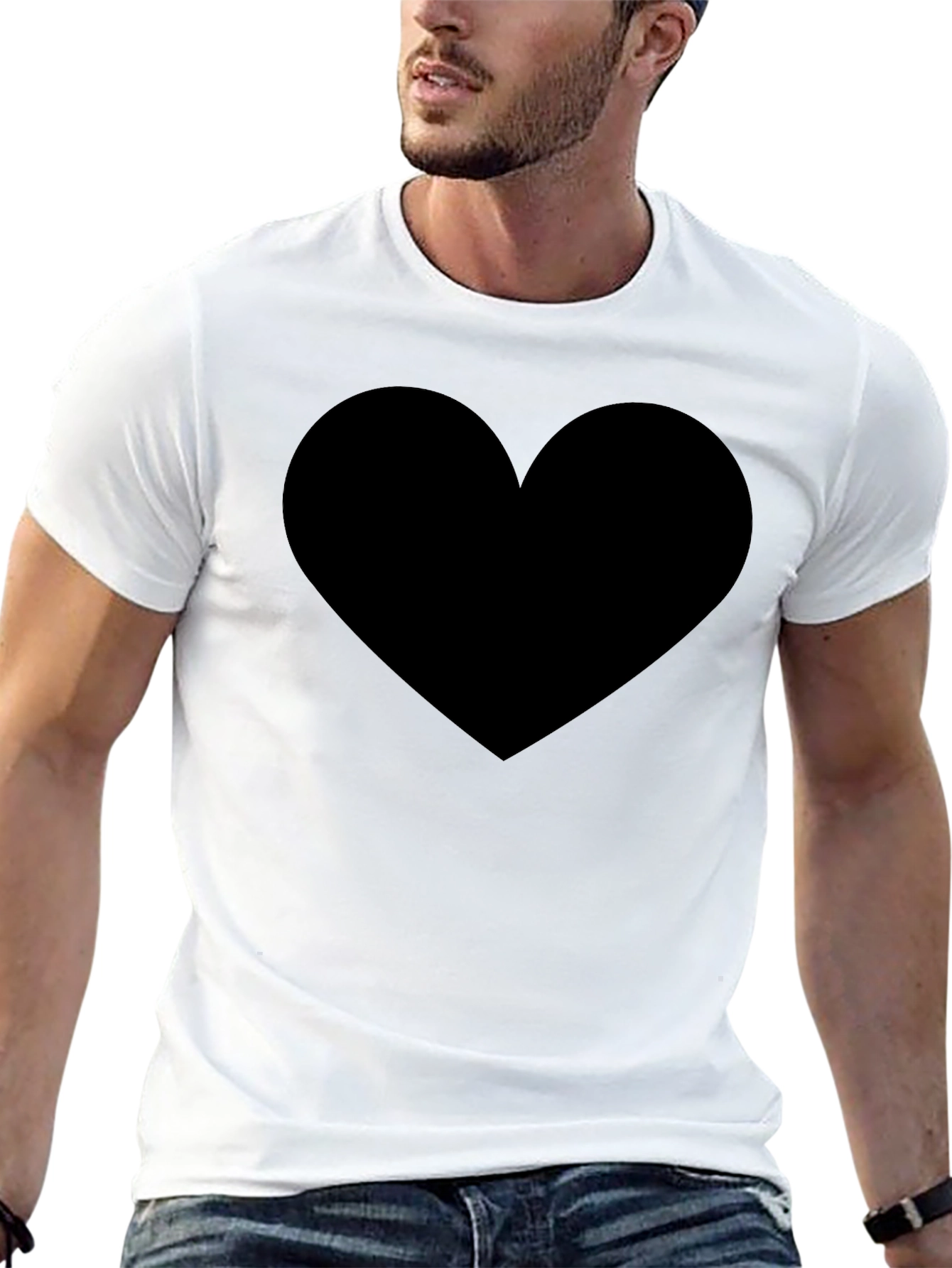 Black Black Heart Graphic T-Shirt view 13