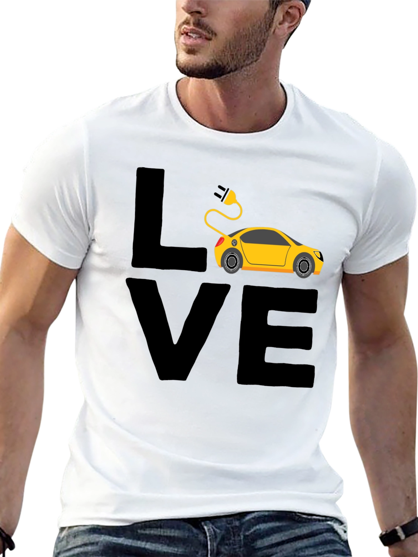 Black Electric Car Lover T-Shirt - Black view 13