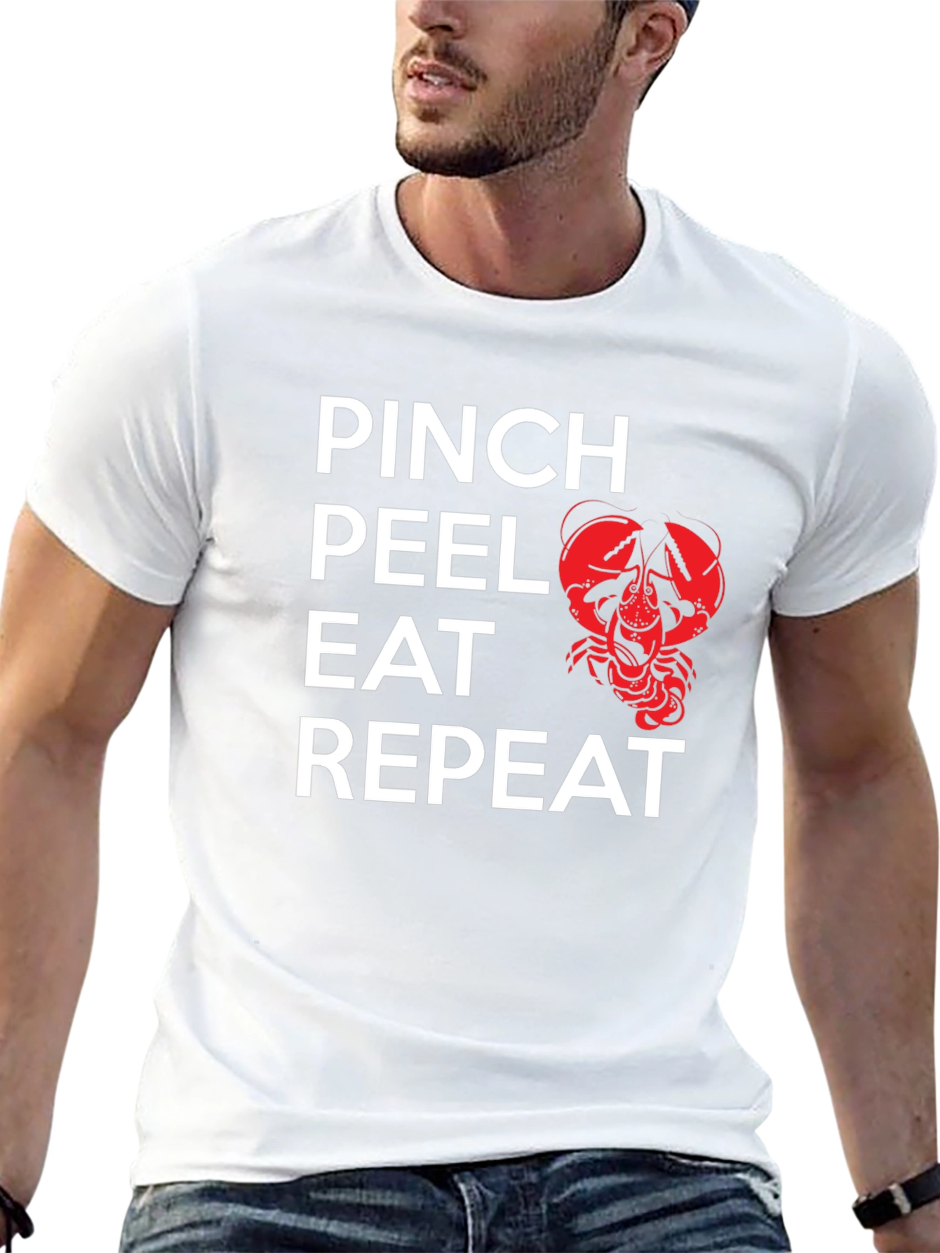 Pinch Peel Eat Repeat Crawfish Graphic Tee - 13