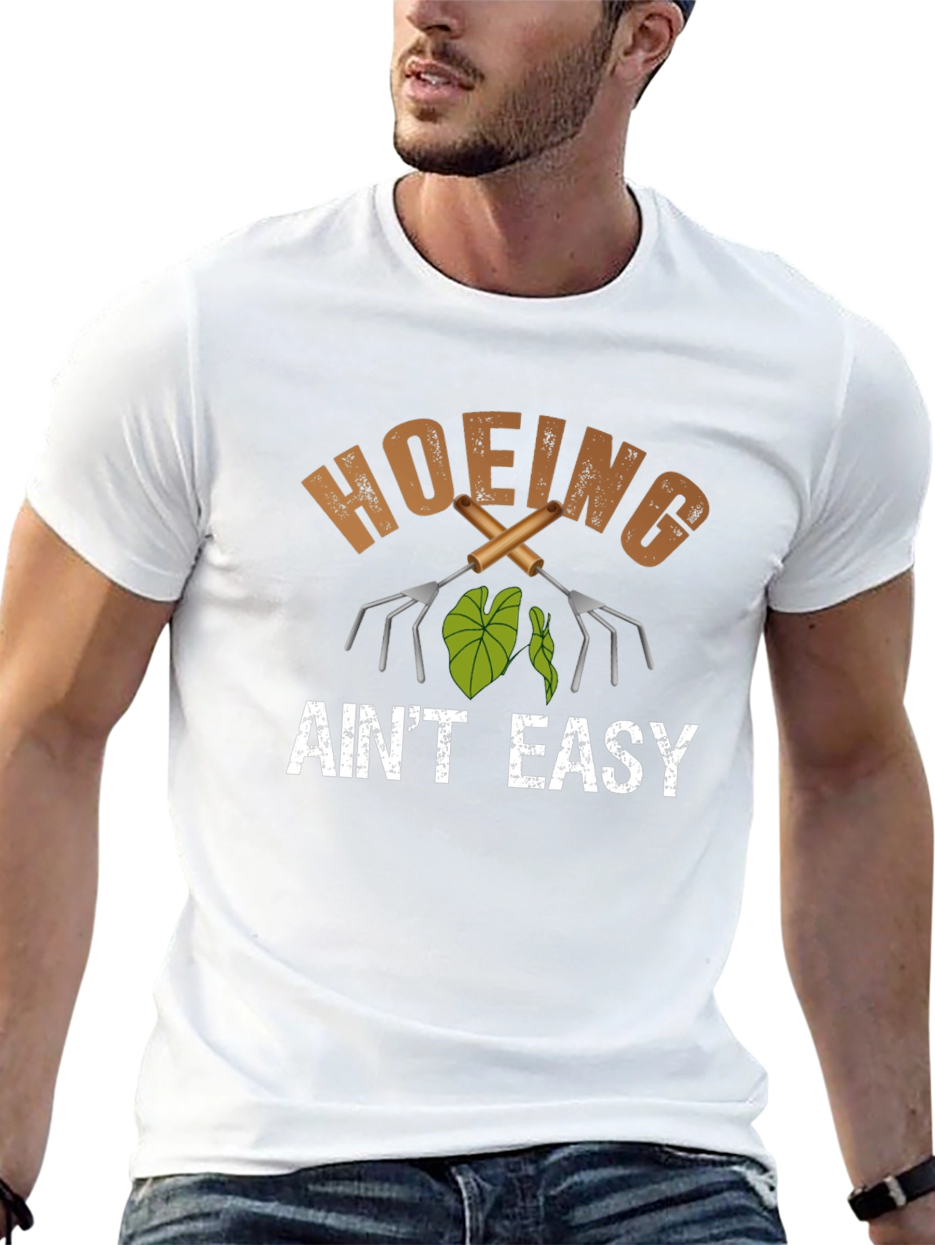 Black Hoeing Ain't Easy T-Shirt - Gardening Humor Tee view 13