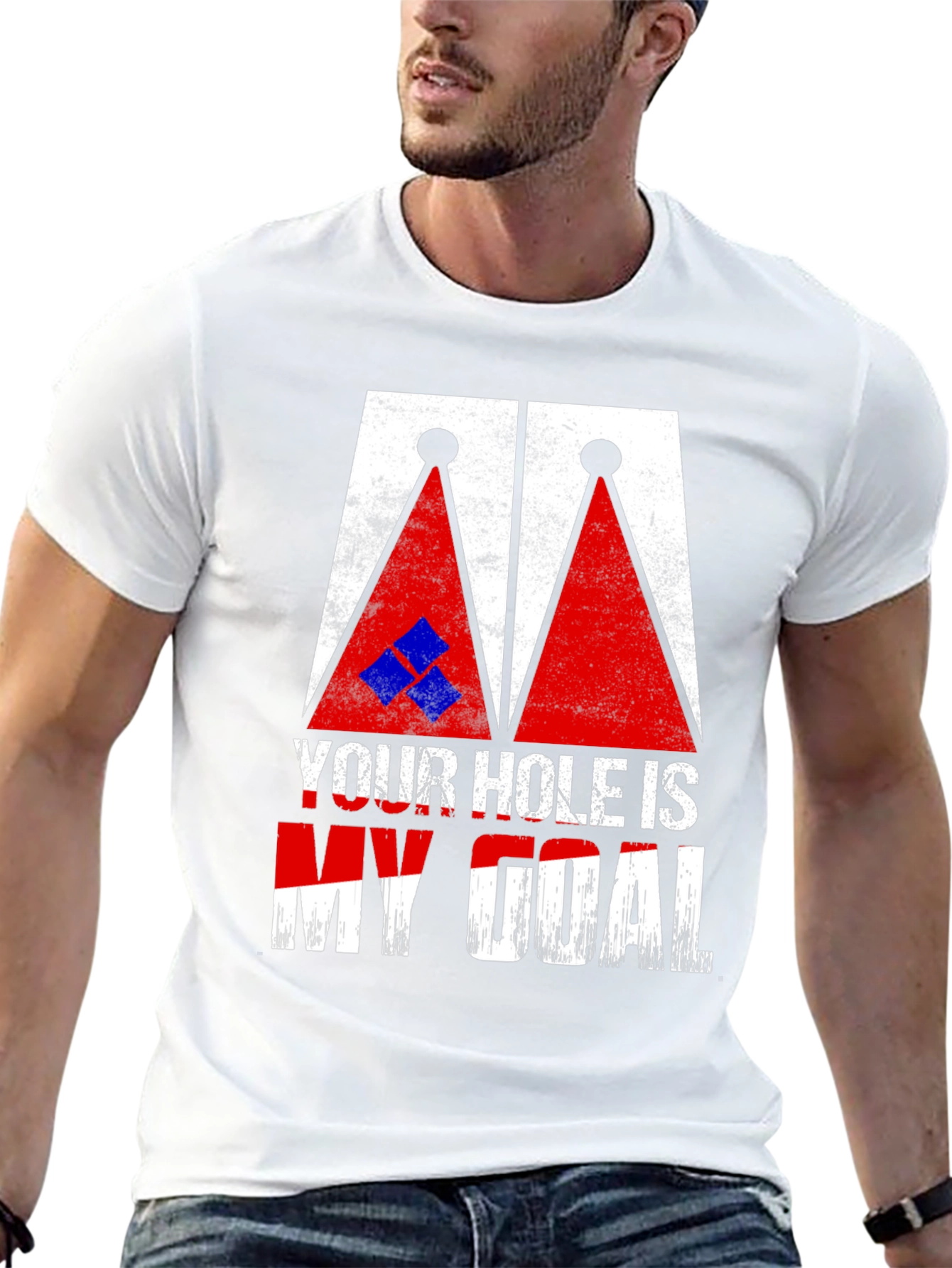 Black Cornhole T-Shirt: Your Hole Is My Goal Tee view 13