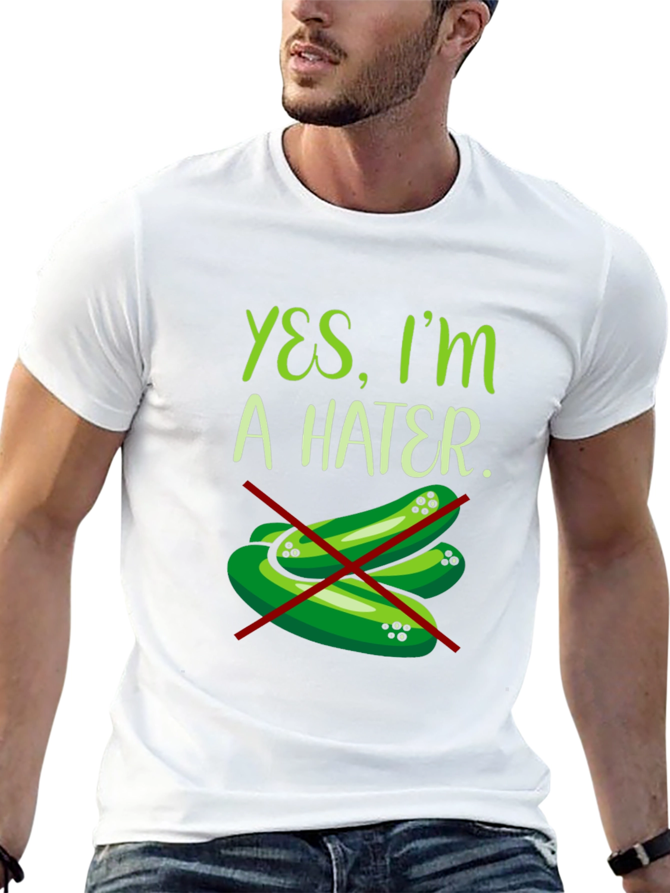Black Yes, I'm a Hater Pickle T-Shirt view 13