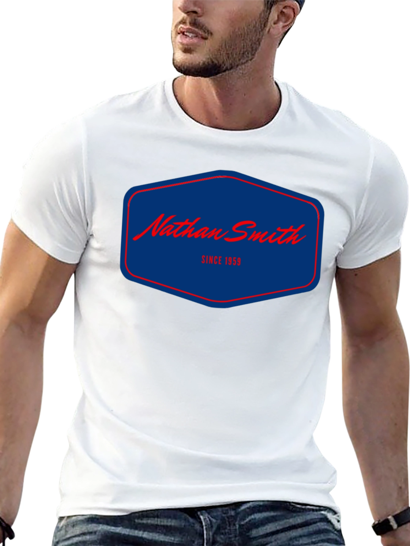 Black Nathan Smith Since 1959 Black T-Shirt view 13