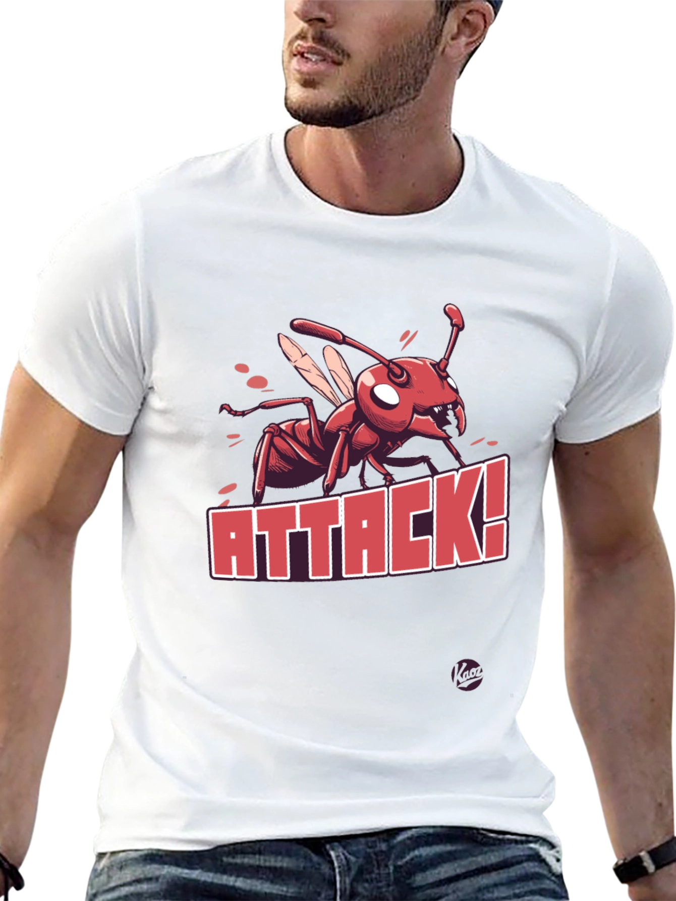 Black Ant Attack Graphic T-Shirt - Men's Black Tee view 13