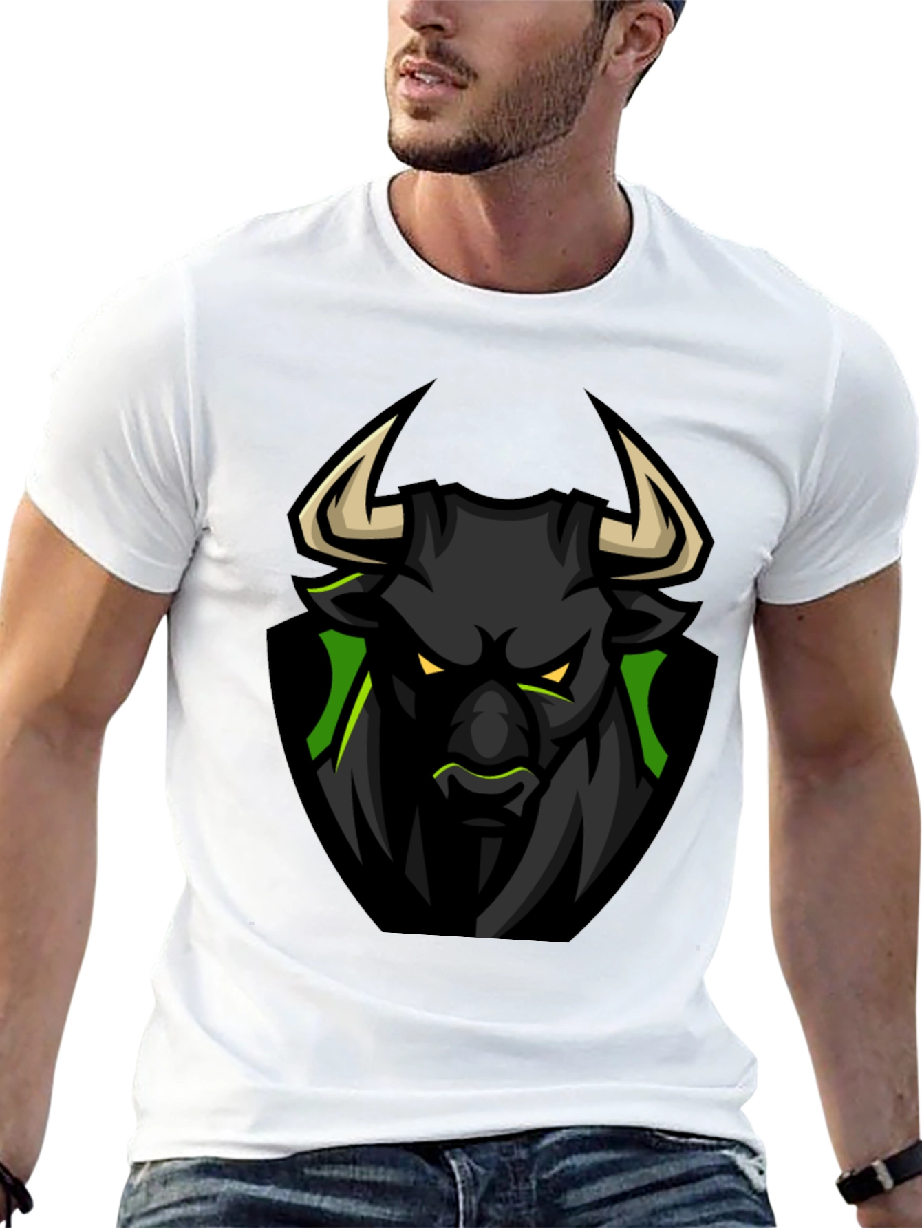 Black Bull Graphic Tee - Fierce Design - 13