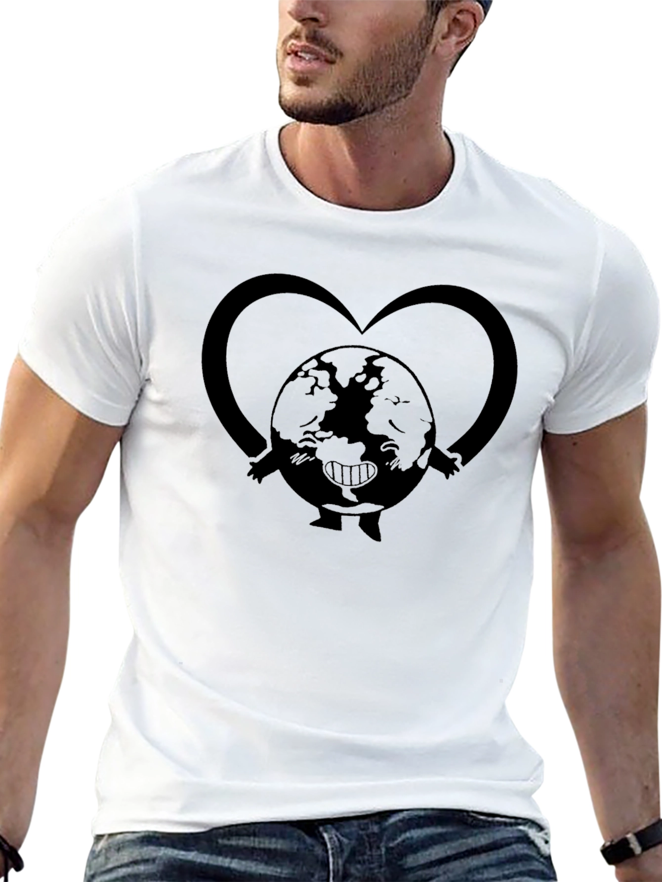 Black Earth Heart Graphic Tee - Love Our Planet view 13