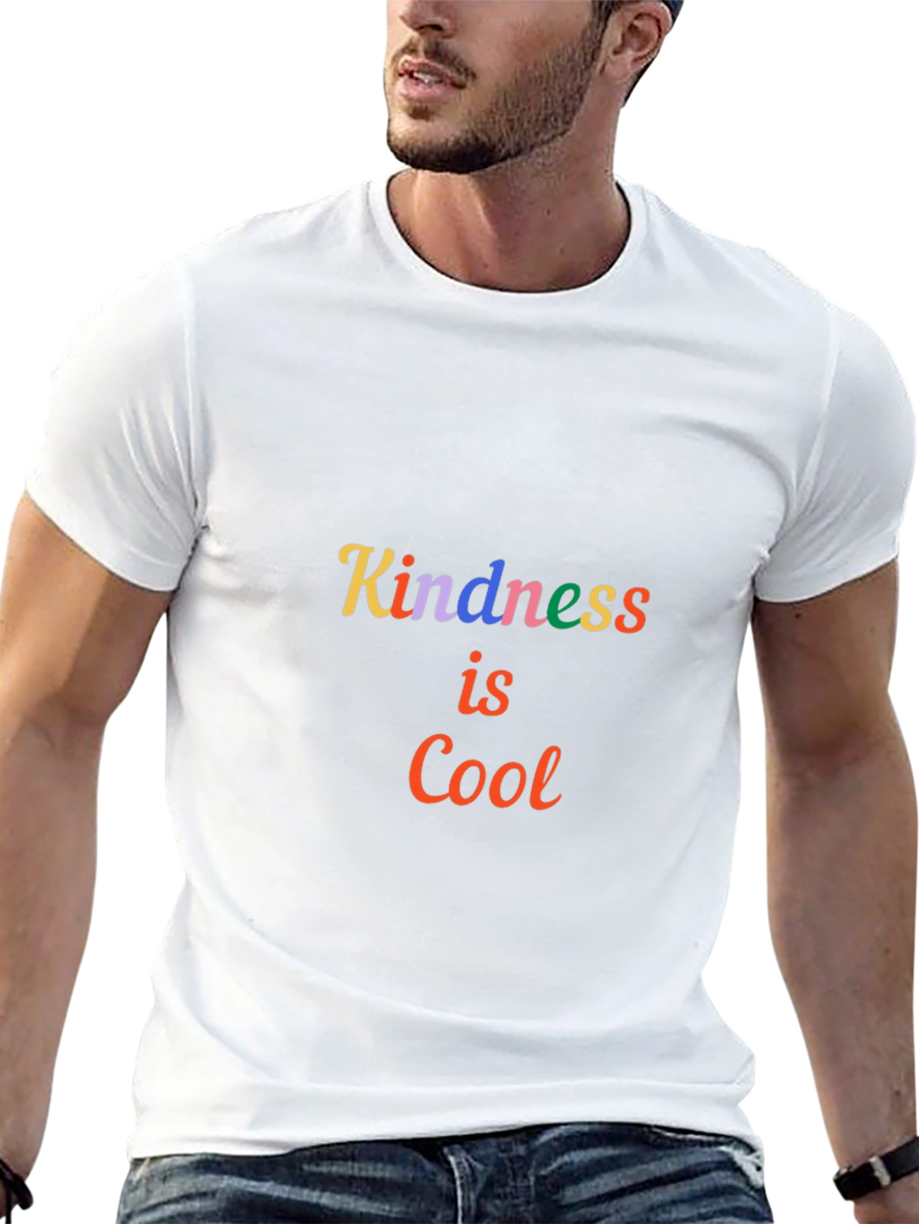 Black Kindness is Cool Black T-Shirt view 13