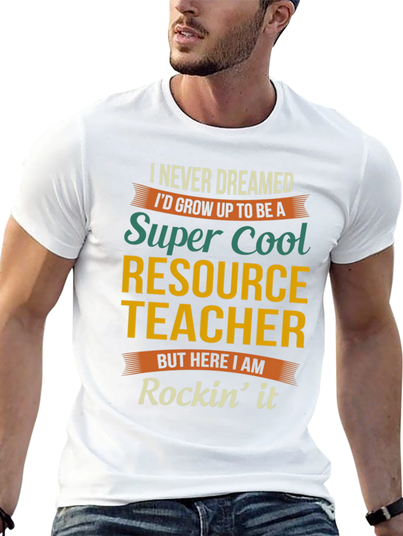 Black Super Cool Resource Teacher T-Shirt view 13