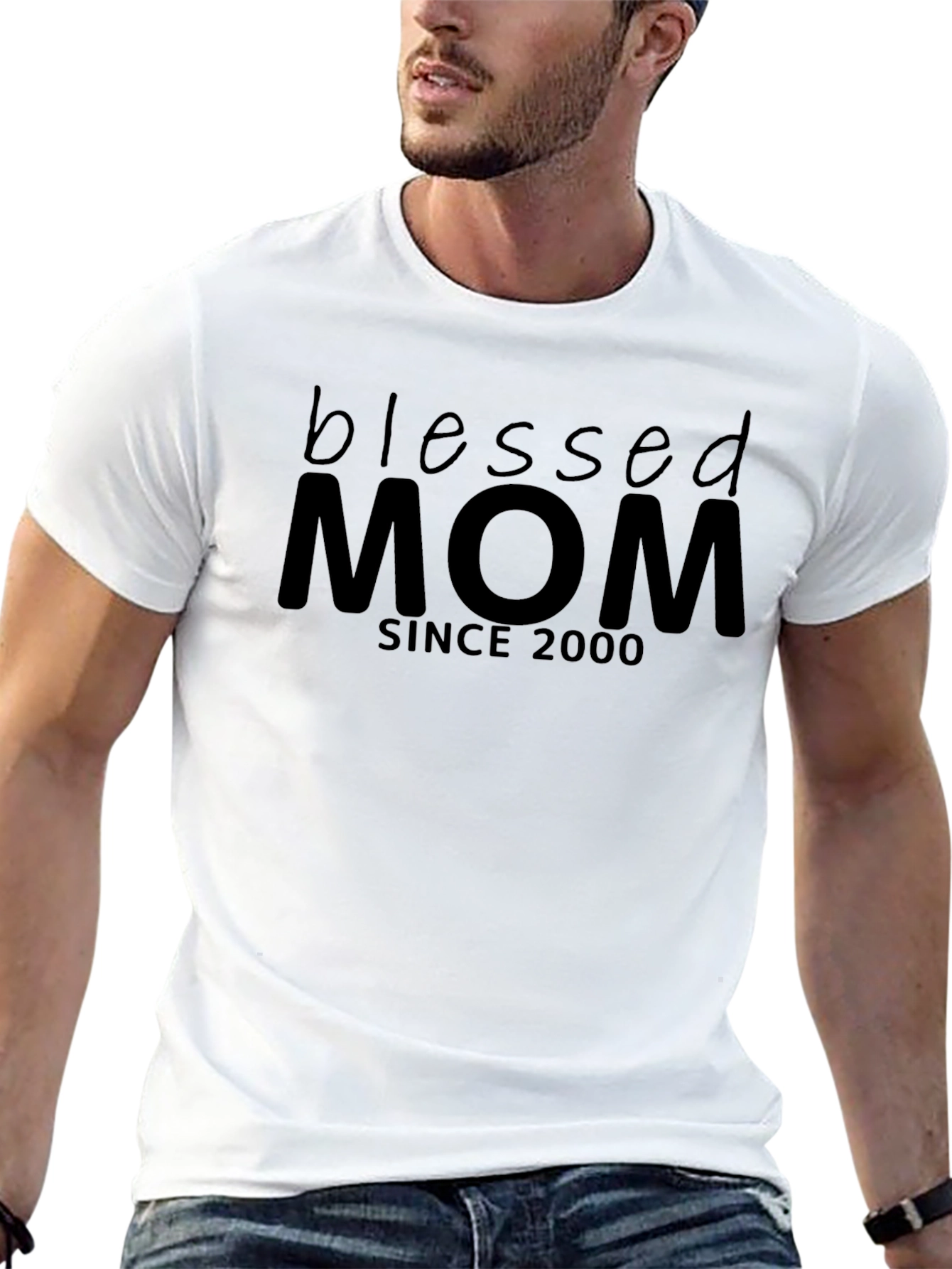Black Blessed Mom Since 2000 T-Shirt view 13