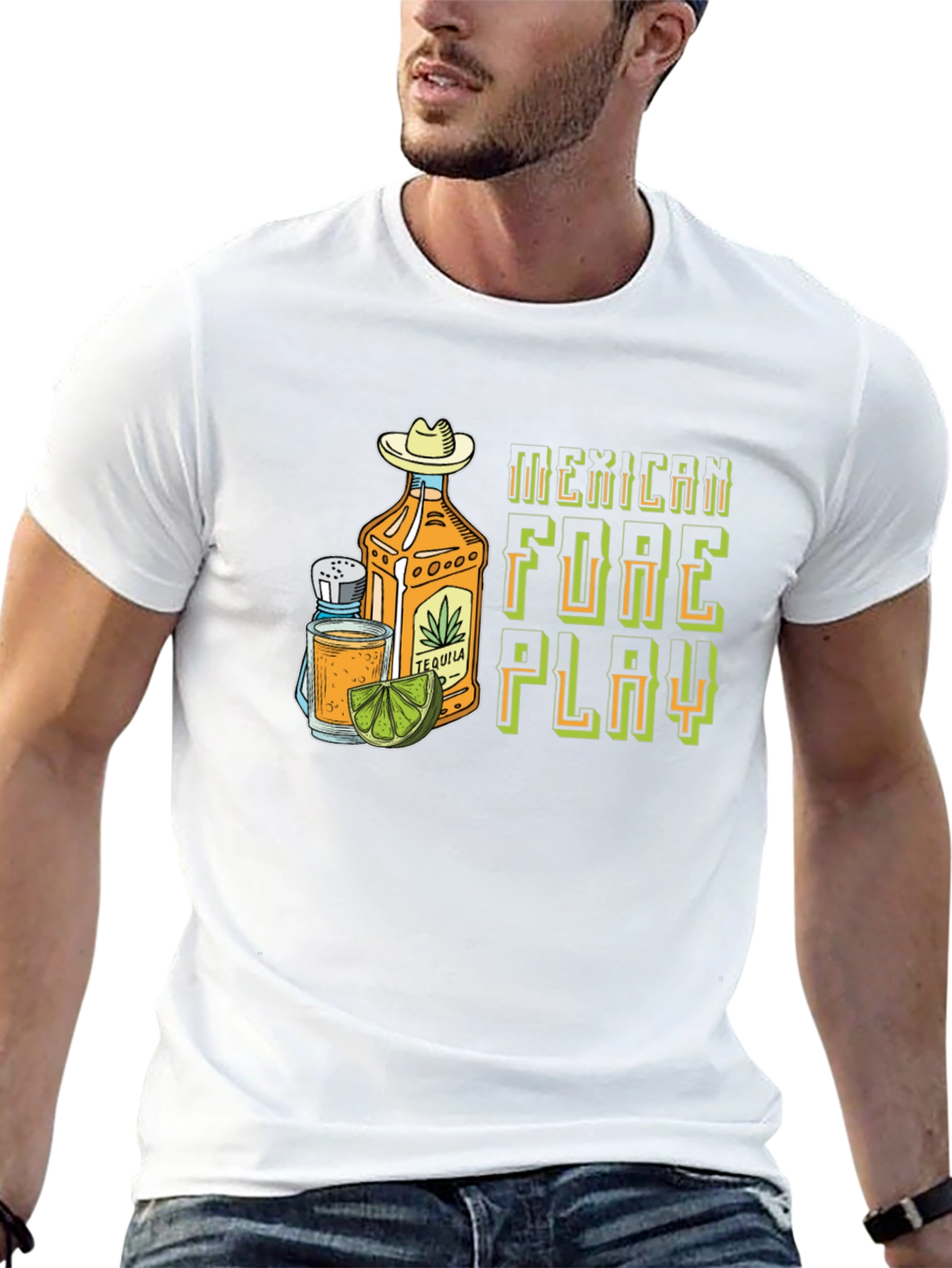 Black Mexican Foreplay Tequila Graphic Tee view 13