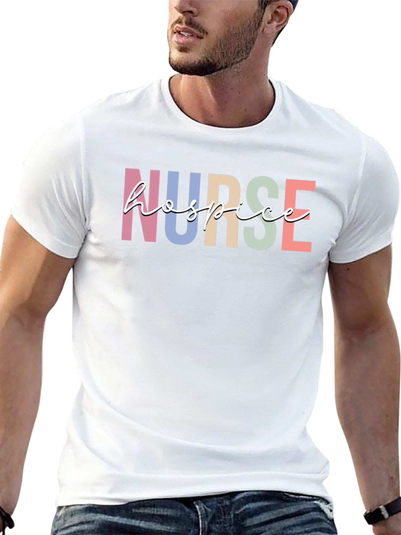 Hospice Nurse T-Shirt Colorful Design - 13
