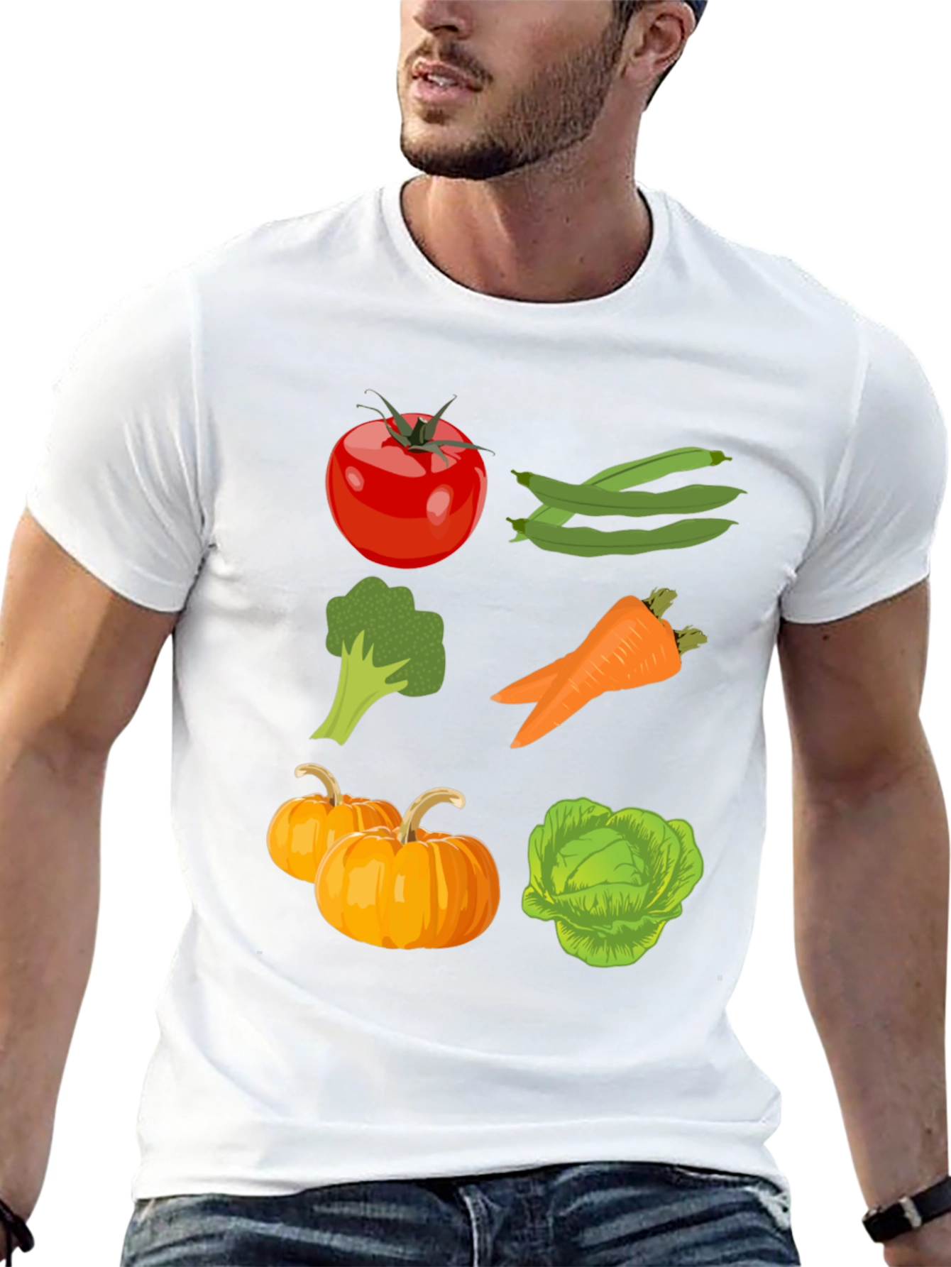 Black Veggie T-Shirt - Eat Your Vegetables view 13