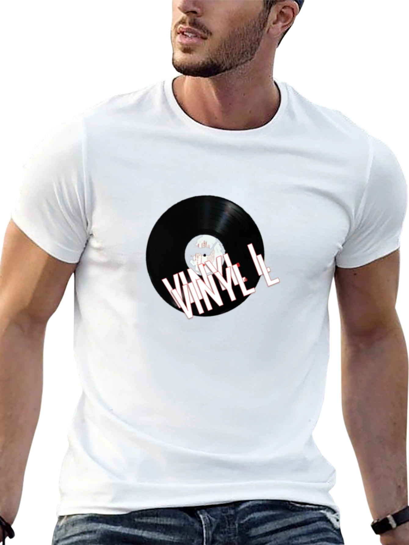 Black Vinyl Record Graphic Tee - Music Lover Fashion view 13