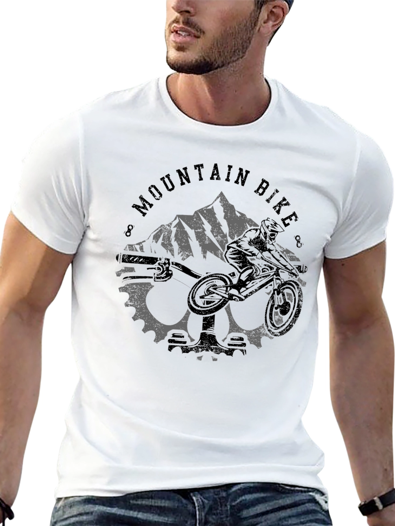 Black Mountain Bike Graphic Tee - Adventure Ready! view 13