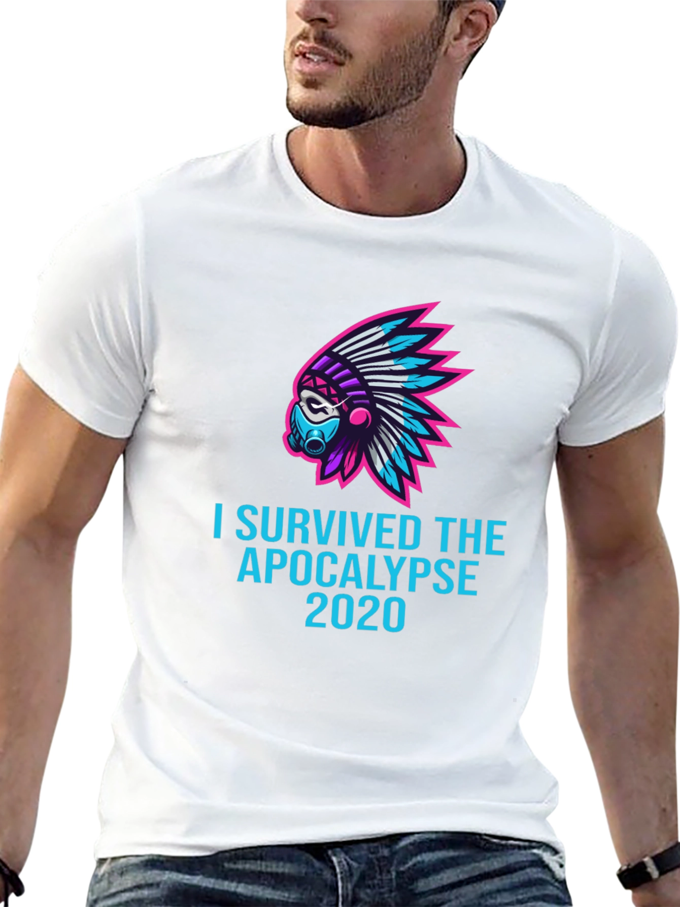 Black I Survived the Apocalypse 2020 T-Shirt view 13