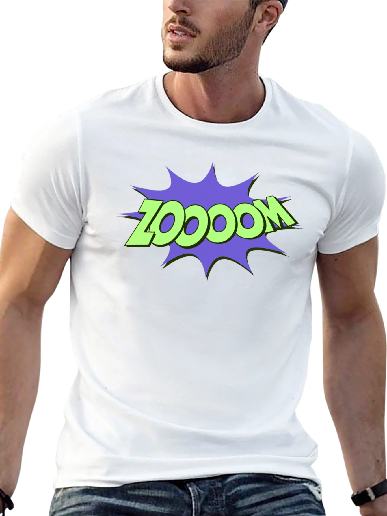 Black Zoodooom T-Shirt - Men's Graphic Tee view 13