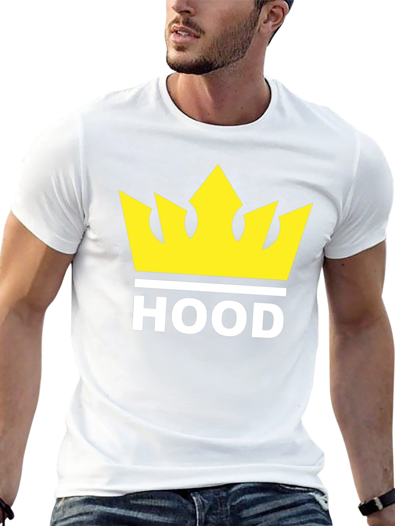 Black HOOD Crown Graphic Print Black T-Shirt view 13