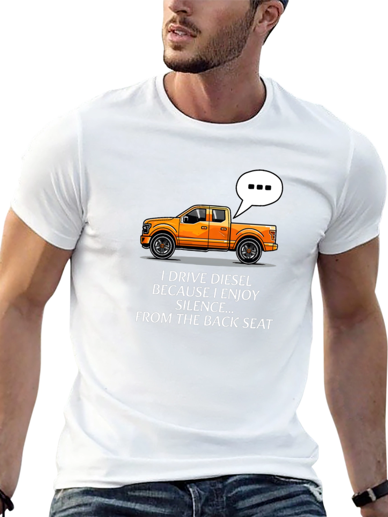 Black Diesel Truck Humor T-Shirt - Enjoy The Silence view 13