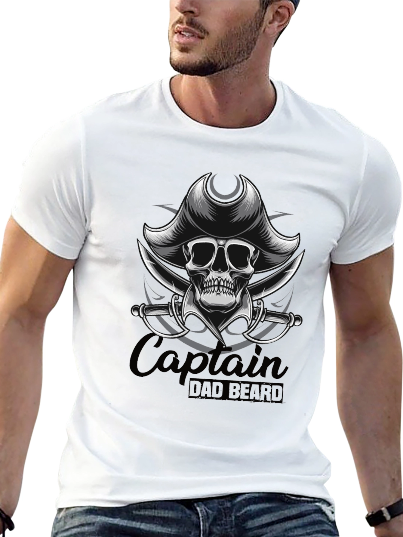 Captain Dad Beard Graphic T-Shirt - 13