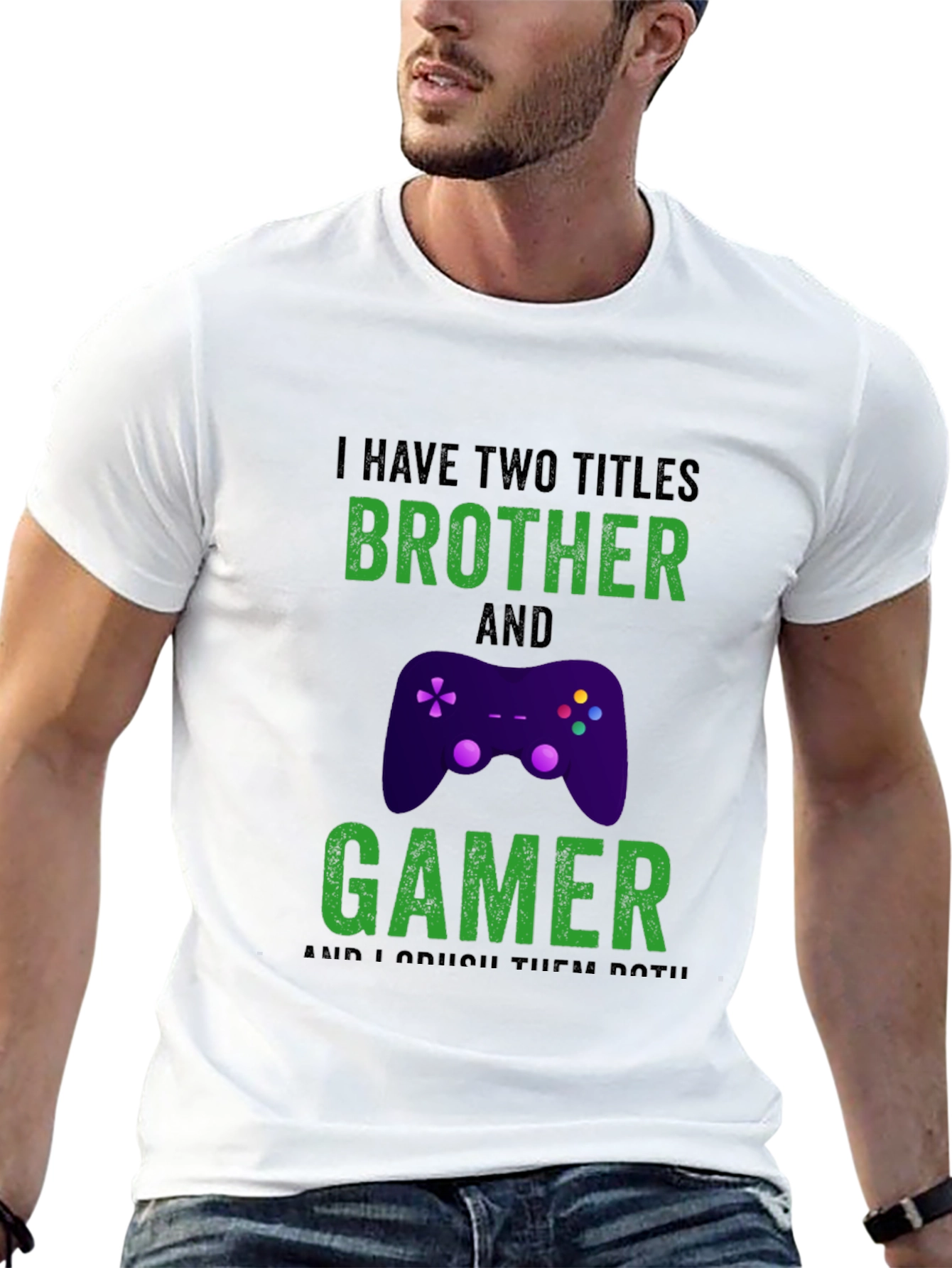 Black Brother and Gamer T-Shirt - Funny Gaming Gift for Men view 13