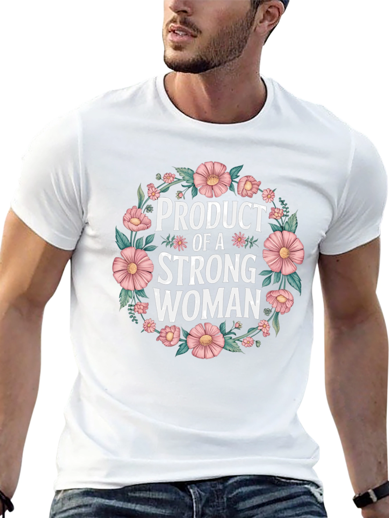 Black Product of a Strong Woman T-Shirt view 13