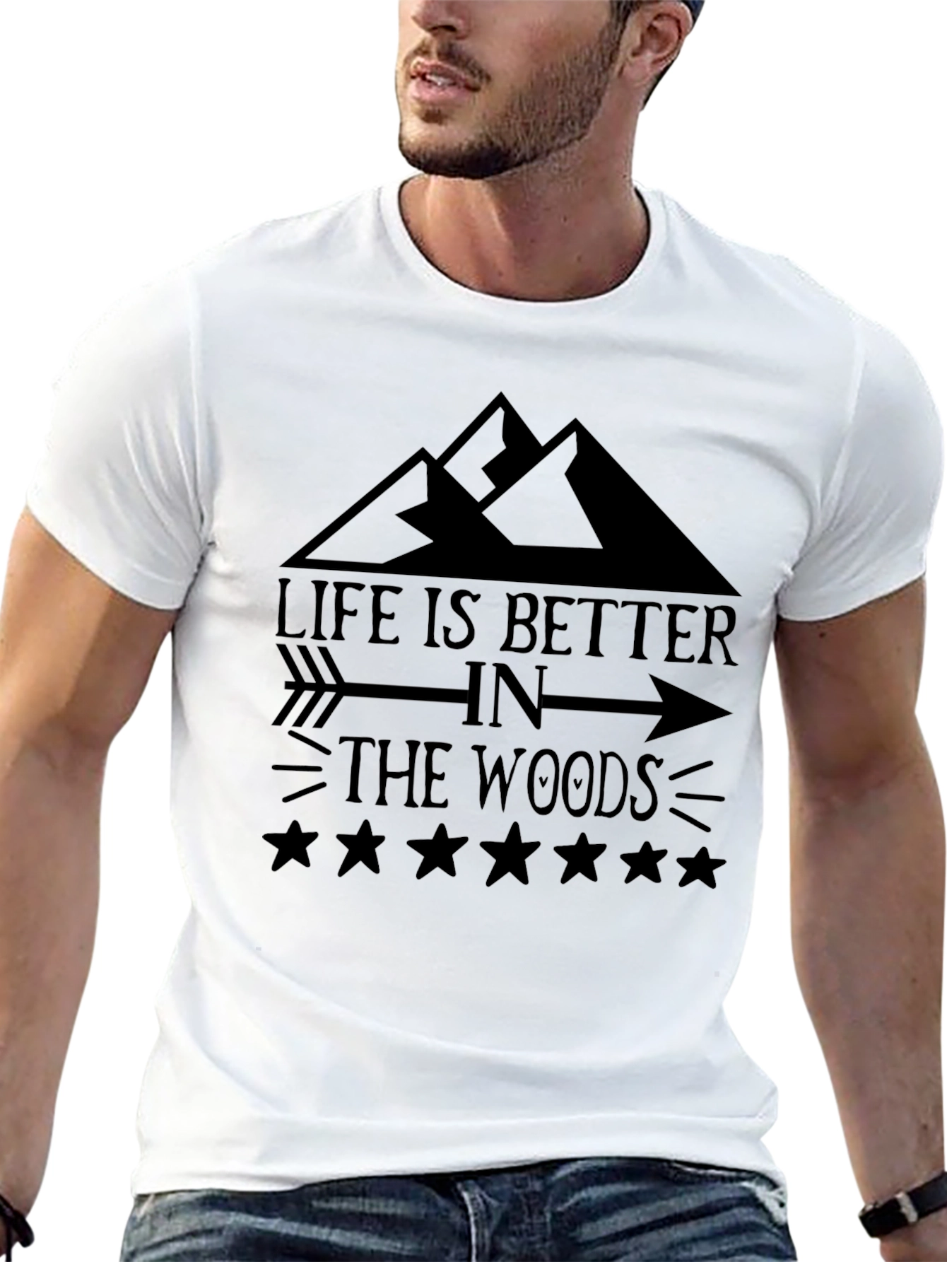 Black Life is Better in the Woods Graphic Tee view 13