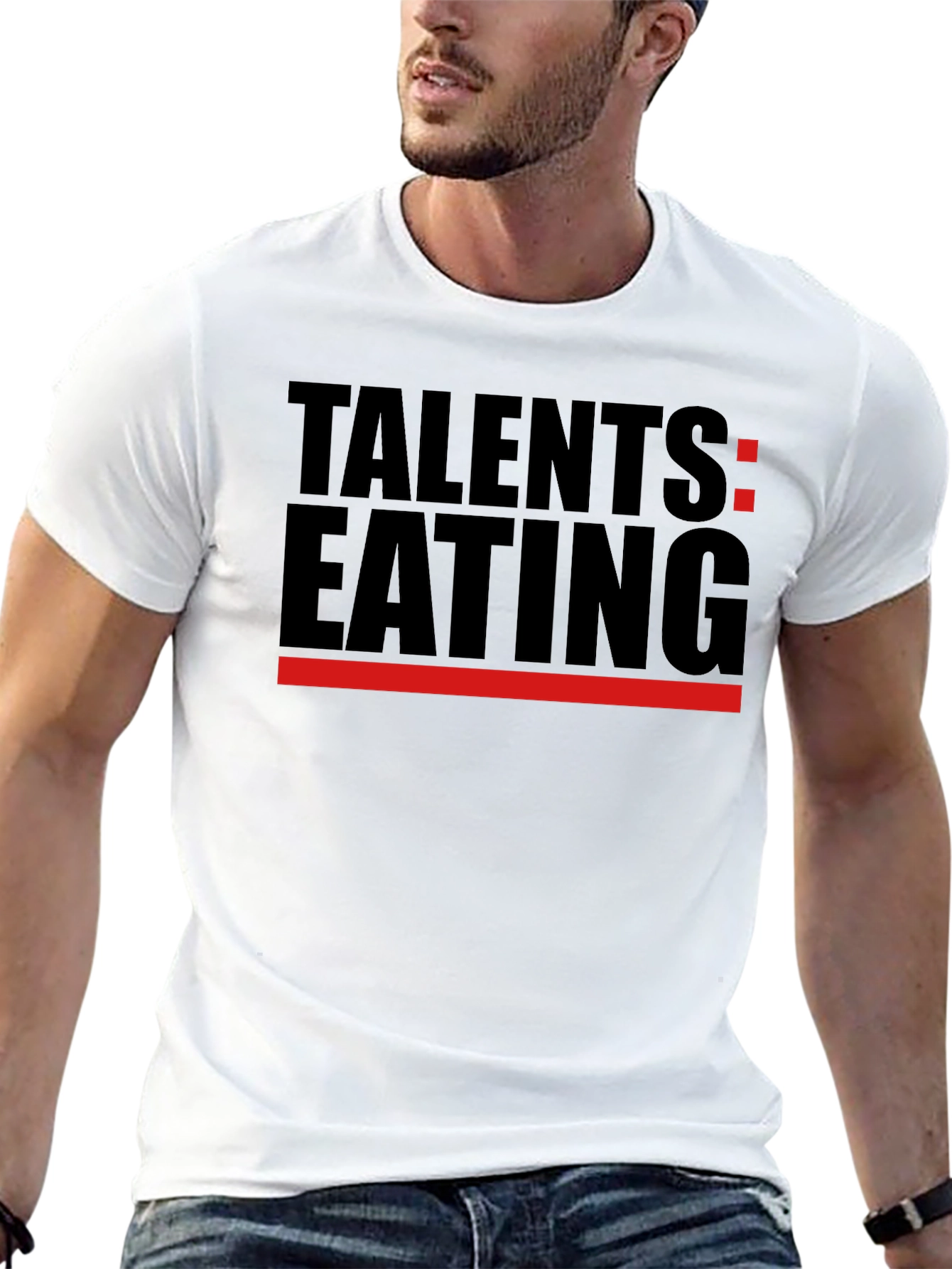 Black Talents Eating Black T-Shirt - Novelty Graphic Tee view 13