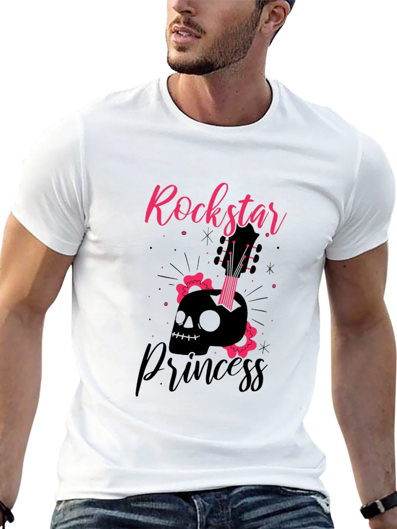 Black Rockstar Princess Black T-Shirt view 13
