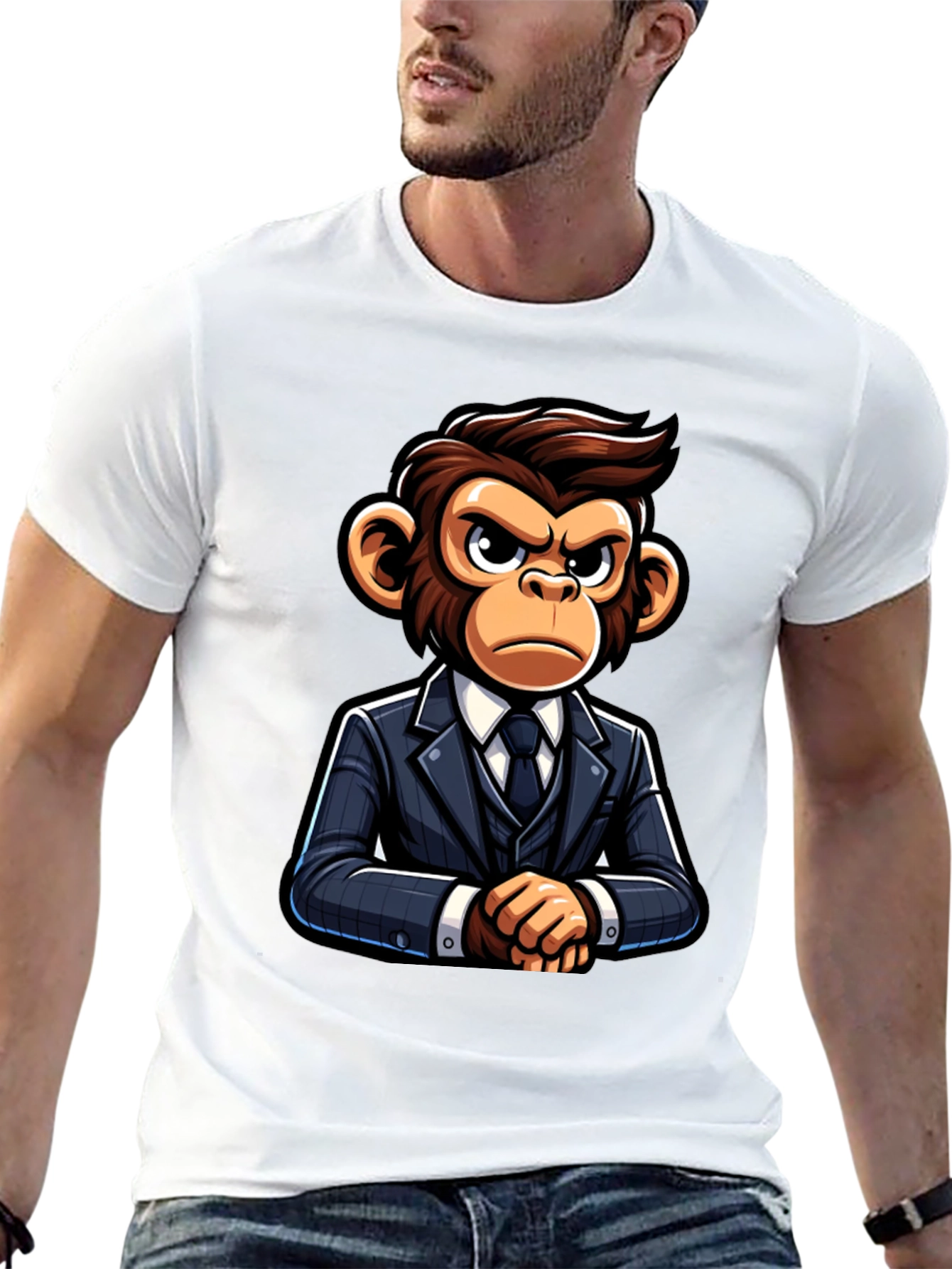 Black Monkey Business T-Shirt - Serious Ape Style view 13
