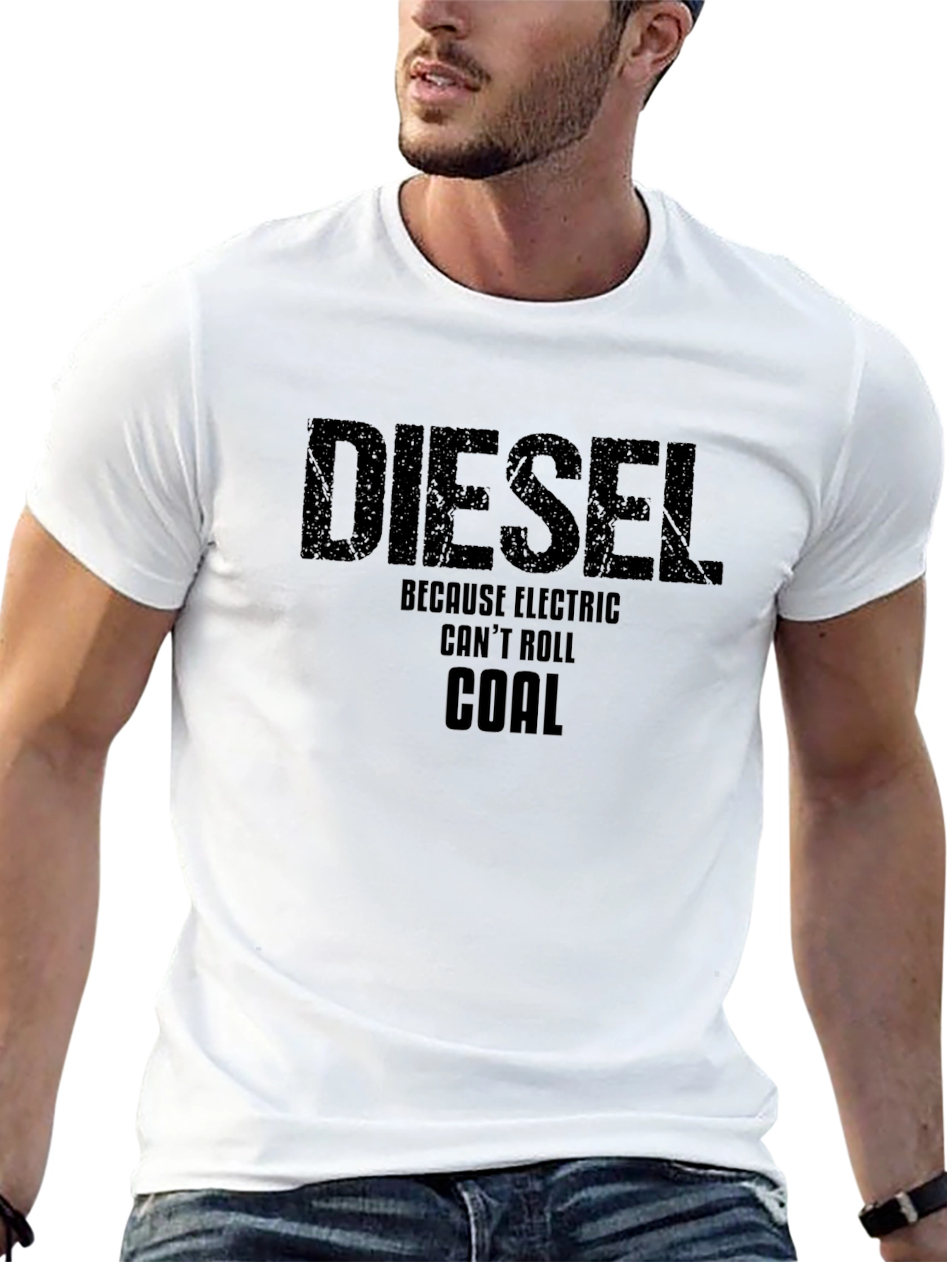 Black Diesel Because Electric Can't Roll Coal T-Shirt view 13