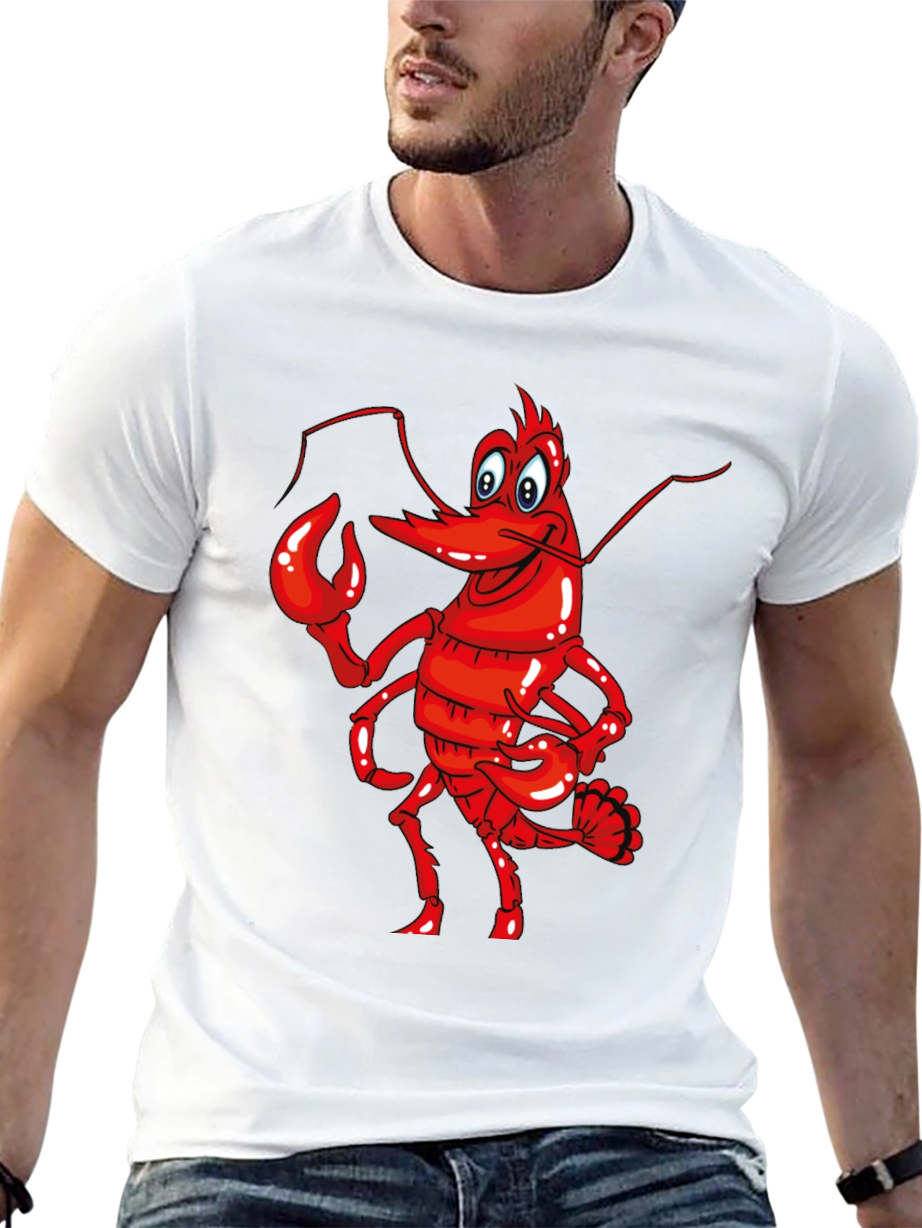 Black Funny Lobster Graphic Tee - Soft Cotton Blend Shirt view 13