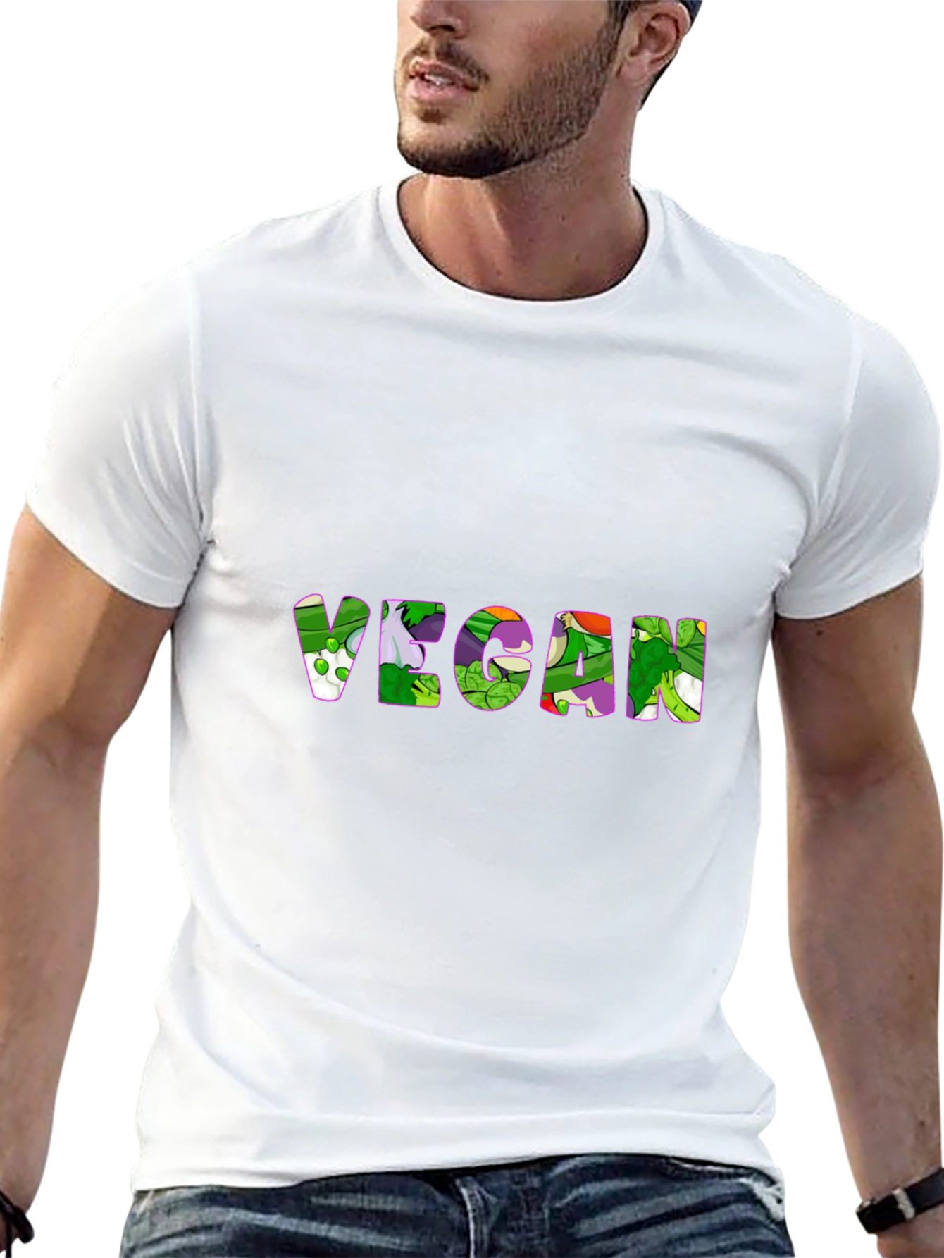 Black Vegan T-Shirt - Plant Based Lifestyle Tee view 13