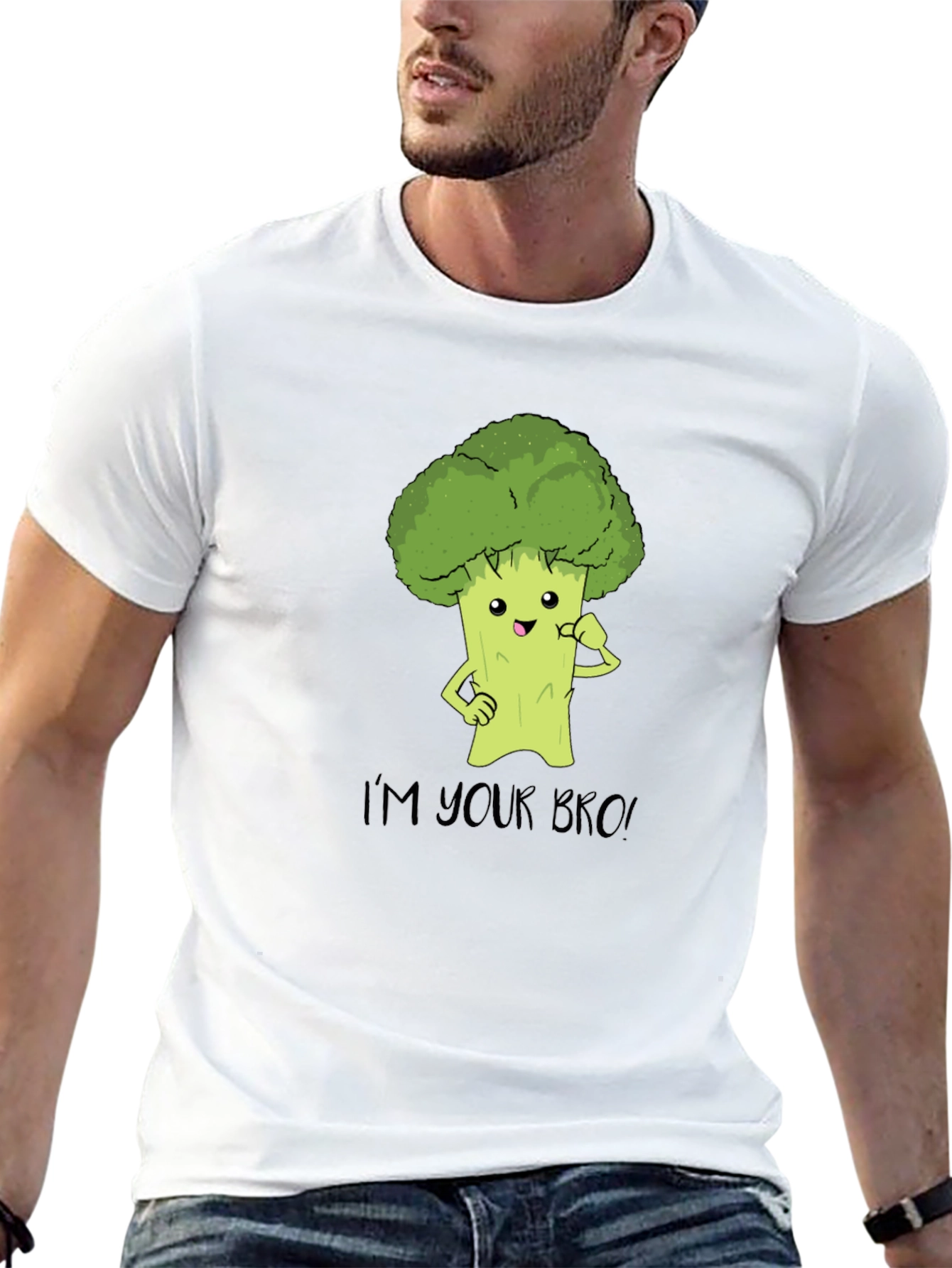 Black I'm Your Bro Broccoli Tee view 13