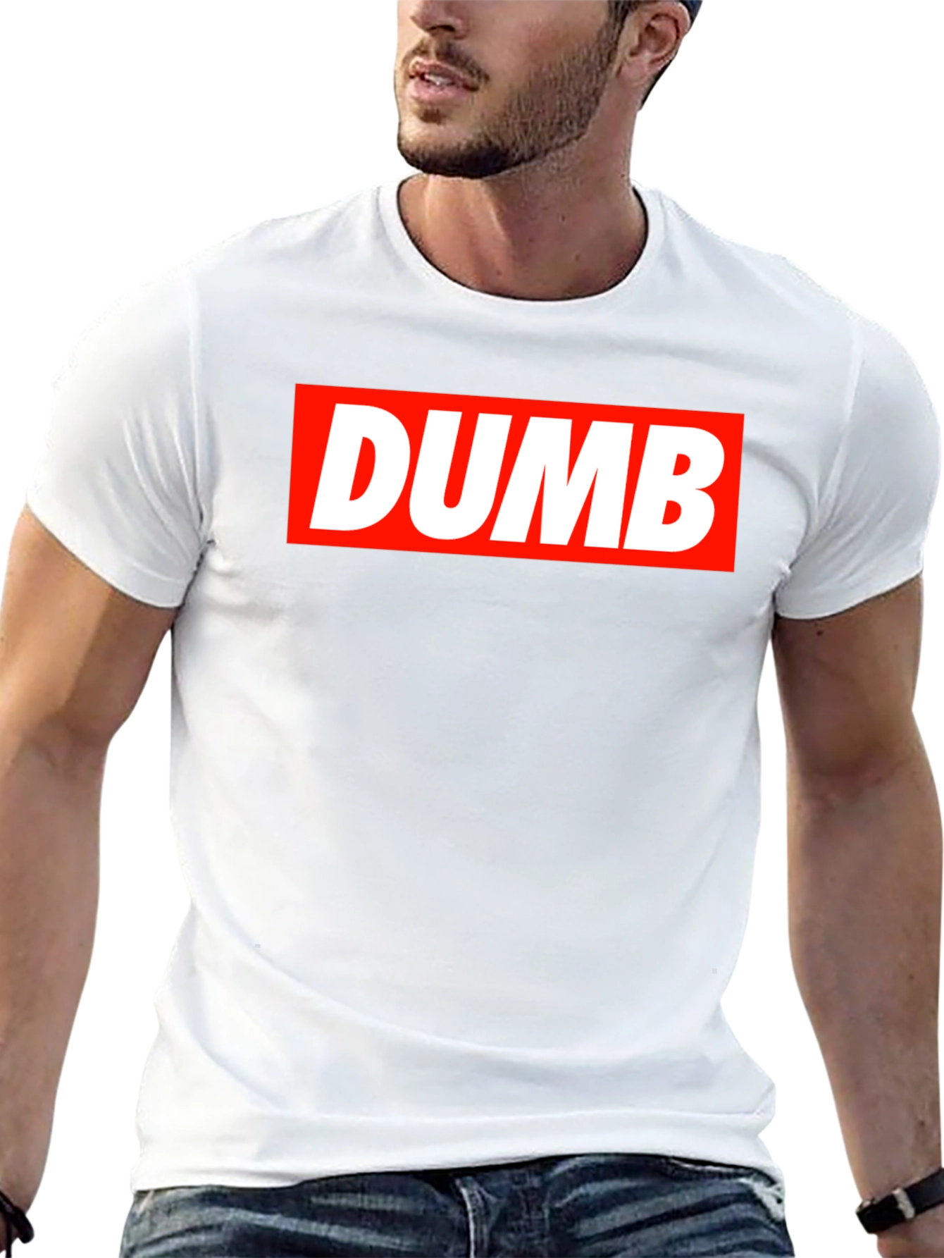 Black DUMB Graphic T-Shirt - Bold Statement Tee view 13
