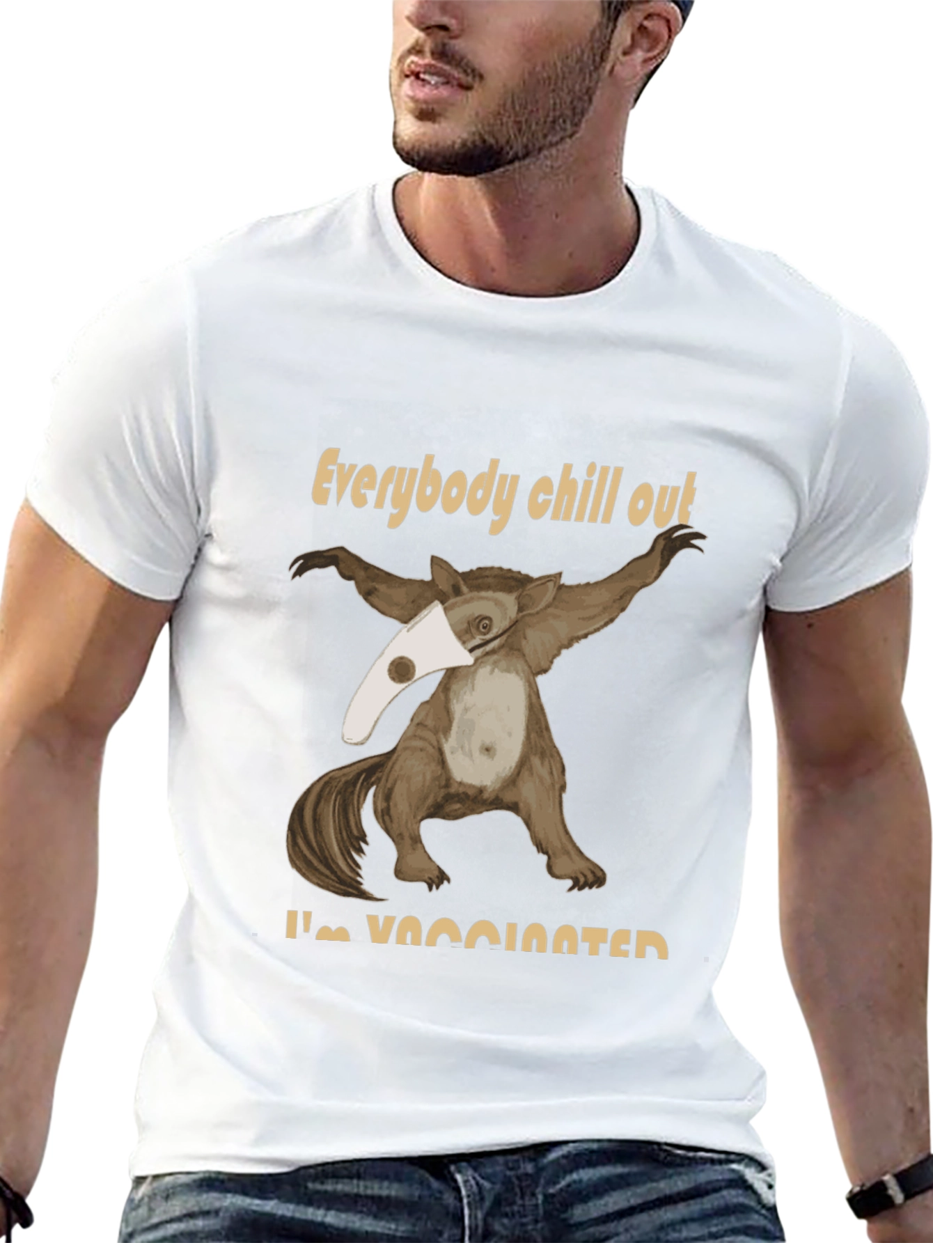 Black Funny Vaccinated Opossum T-Shirt view 13