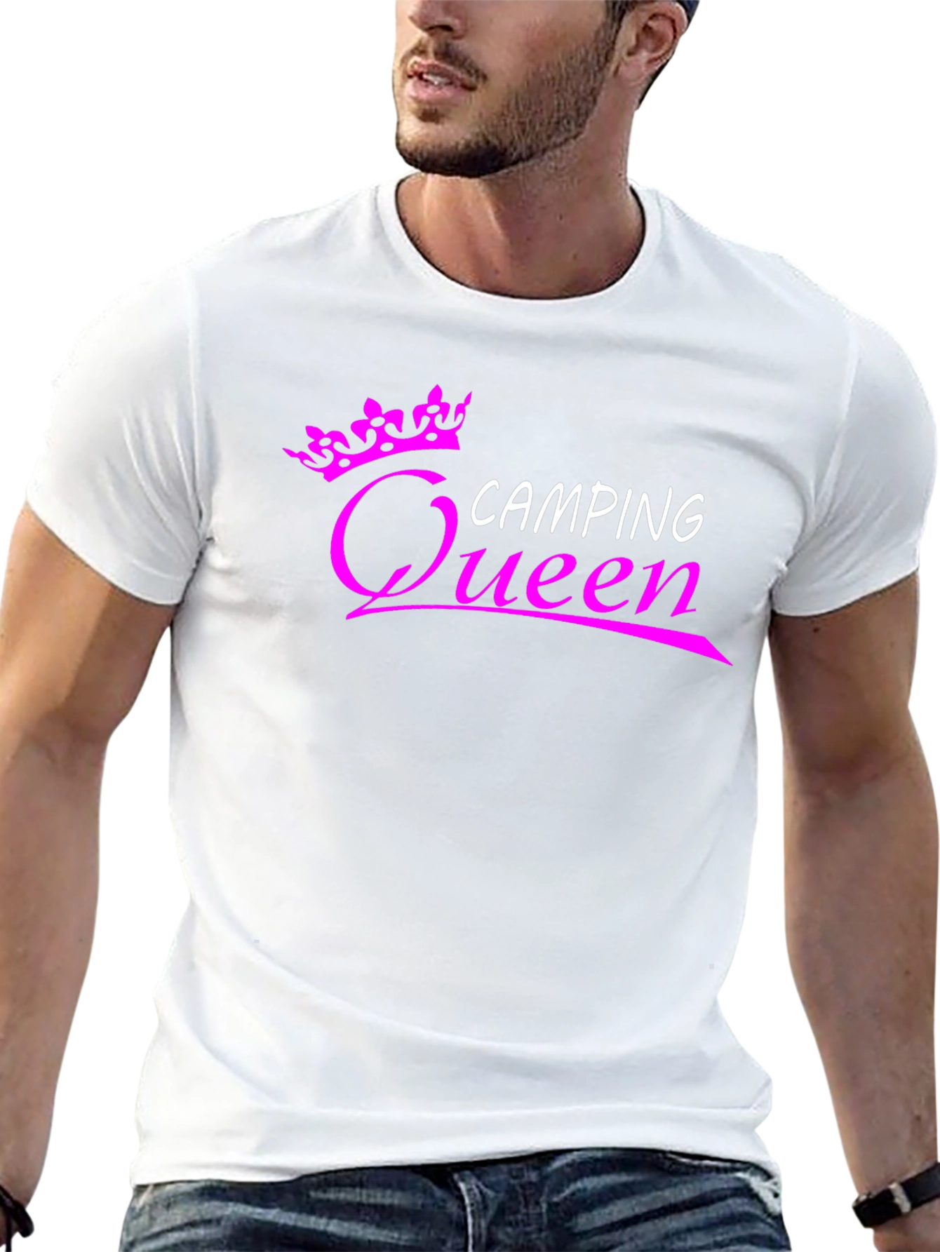 Black Camping Queen Graphic Tee - Black view 13