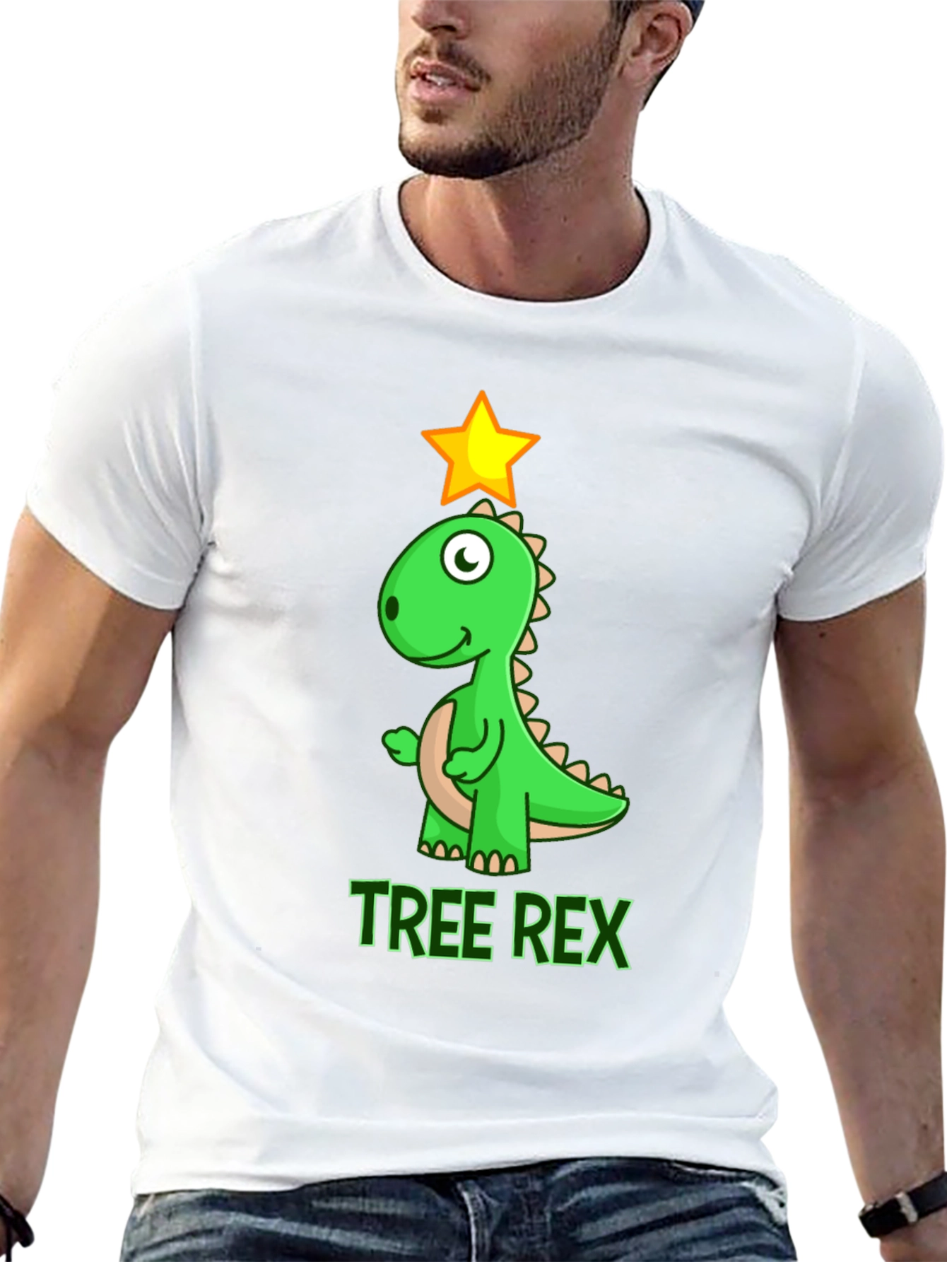 Tree Rex T-Shirt - Festive Dinosaur Tee - 13