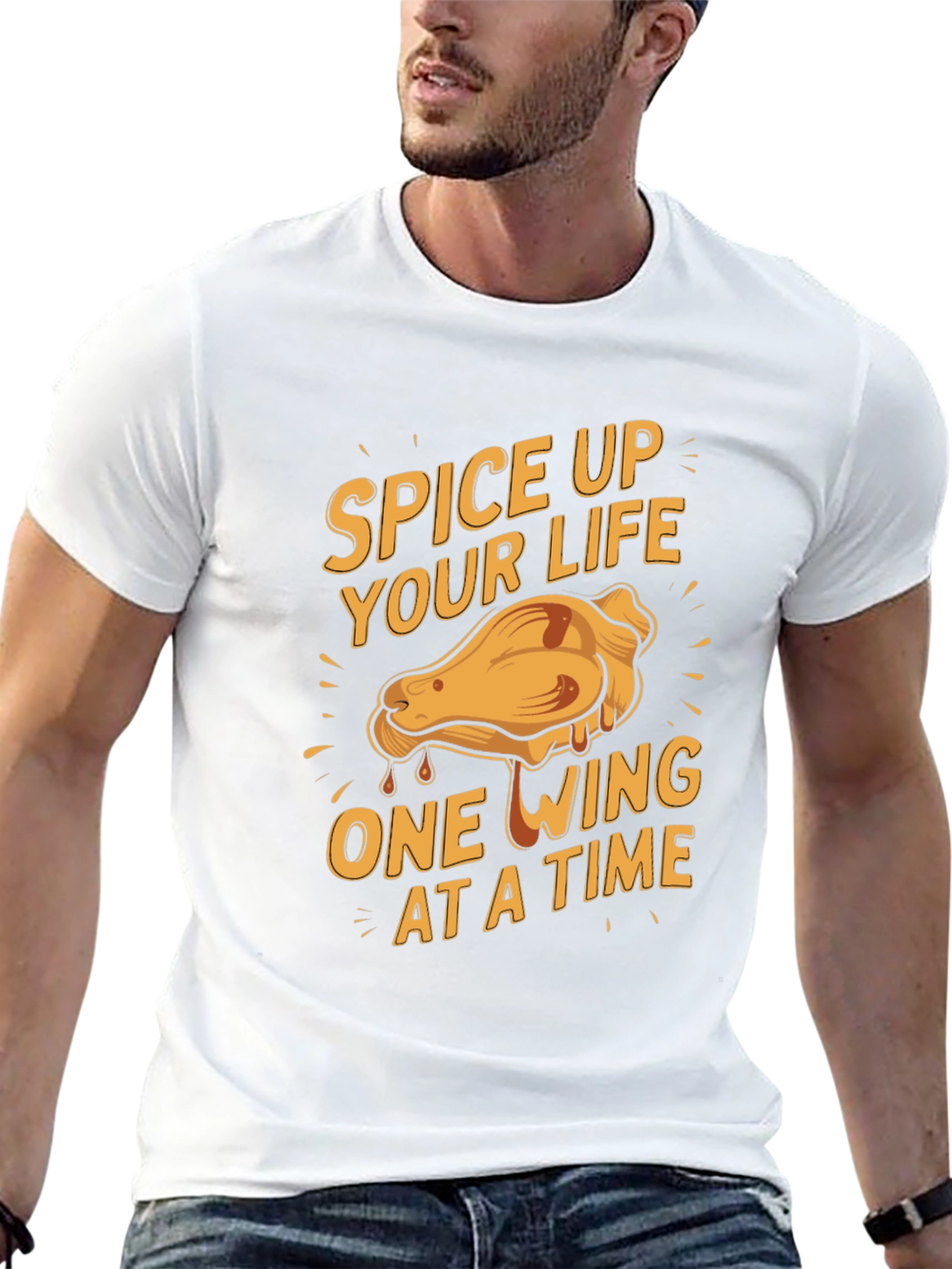 Black Spice Up Your Life Chicken Wing Graphic Tee view 13