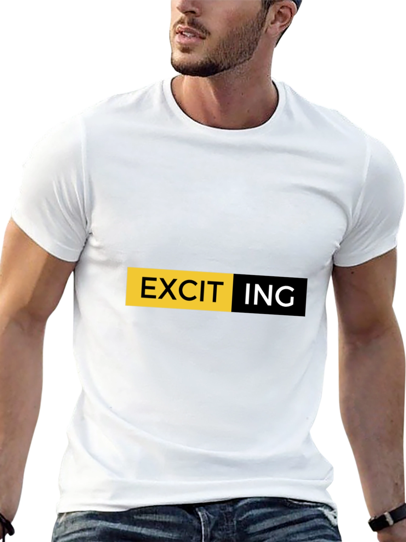 Black Exciting Graphic Print Crew Neck T-Shirt view 13