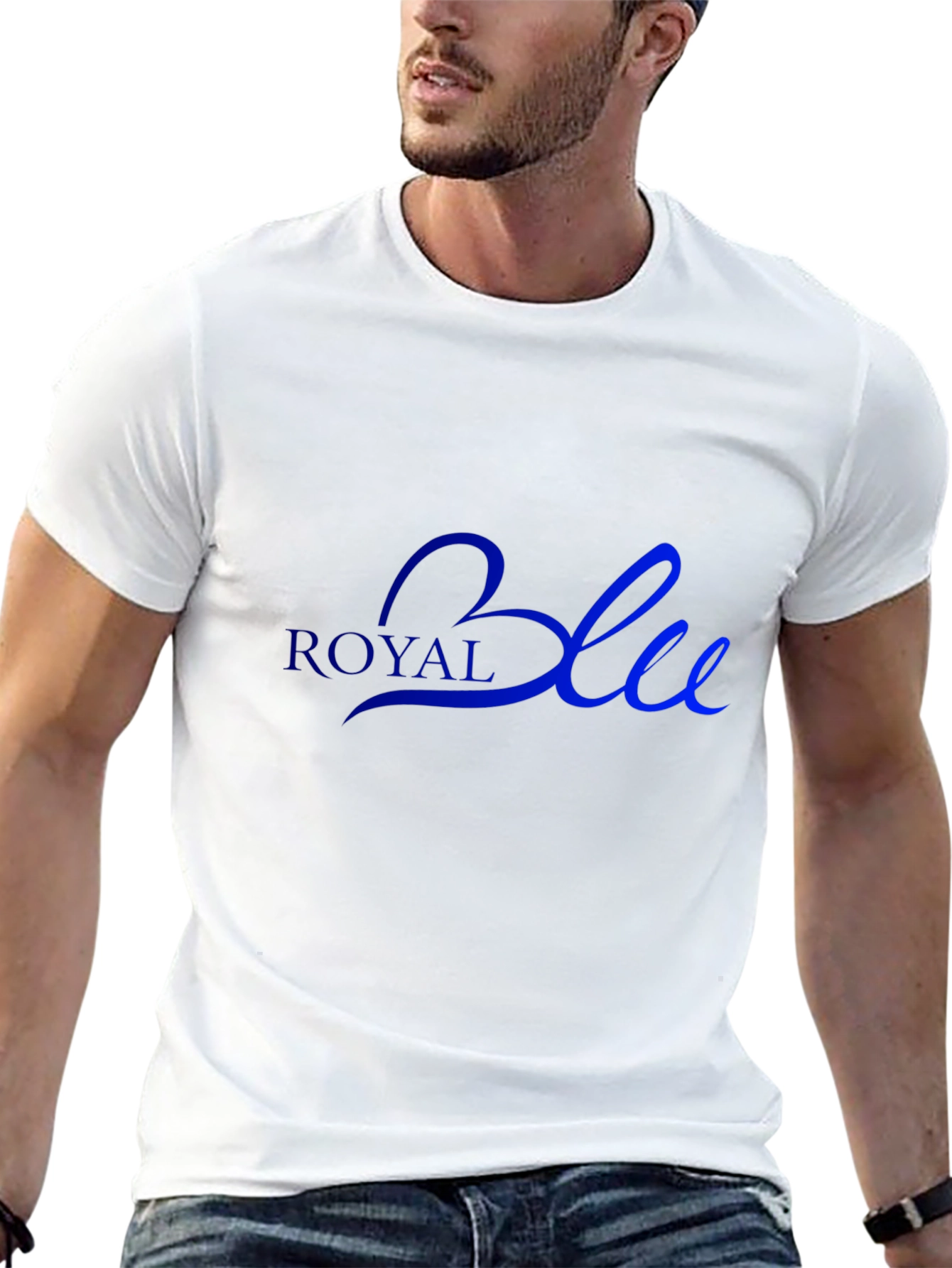 Black Royal Blue Graphic Tee - Stylish Men's T-Shirt view 13