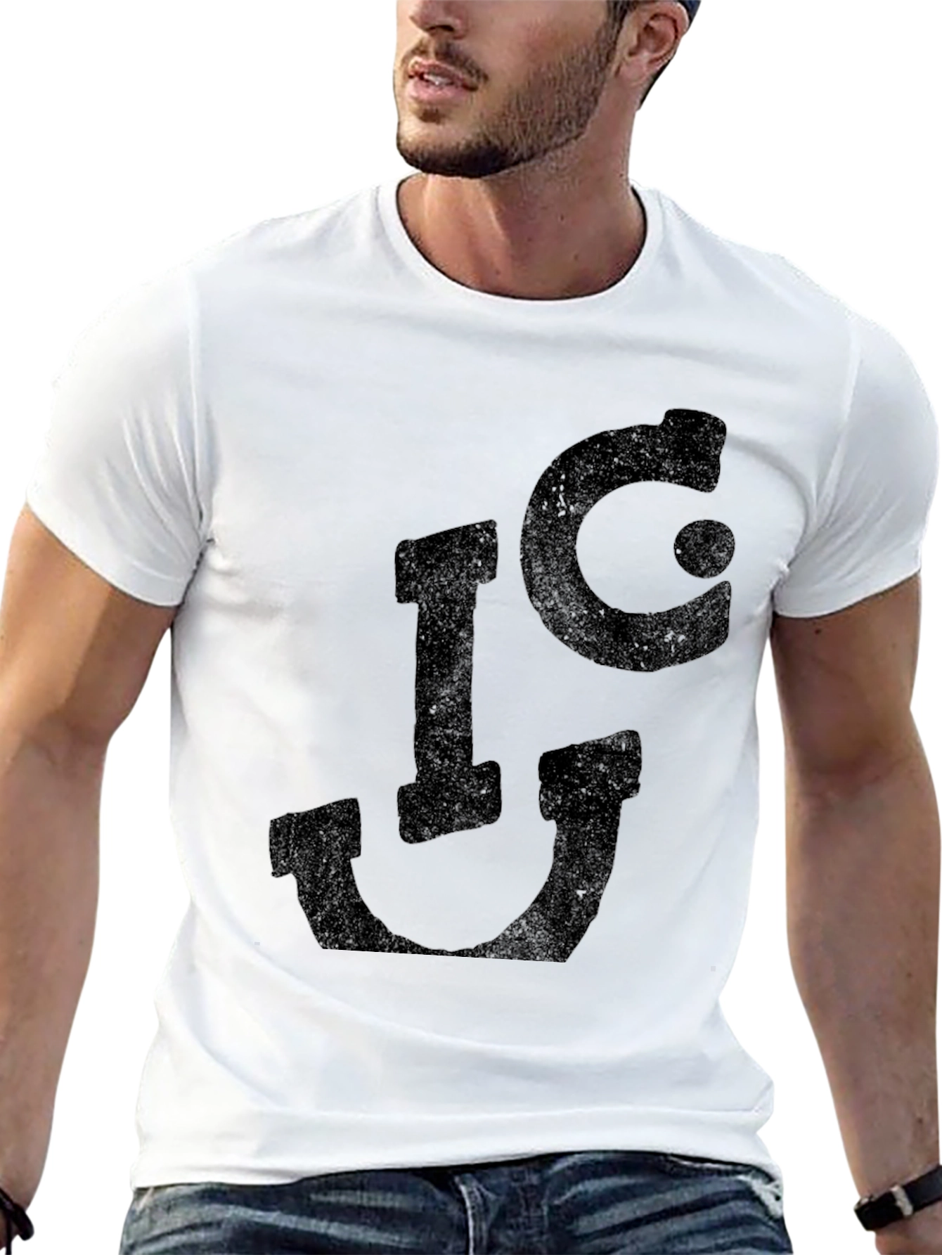 Black Distressed I❤U Graphic Tee - Black view 13