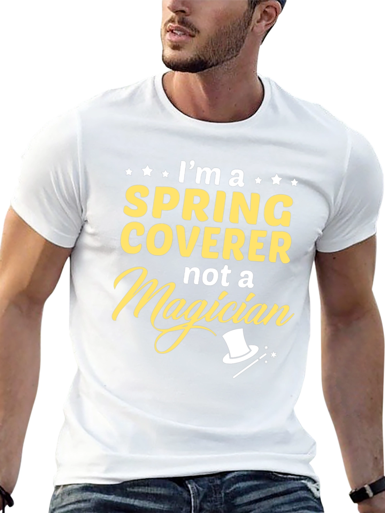 Black Spring Coverer Not a Magician T-Shirt view 13